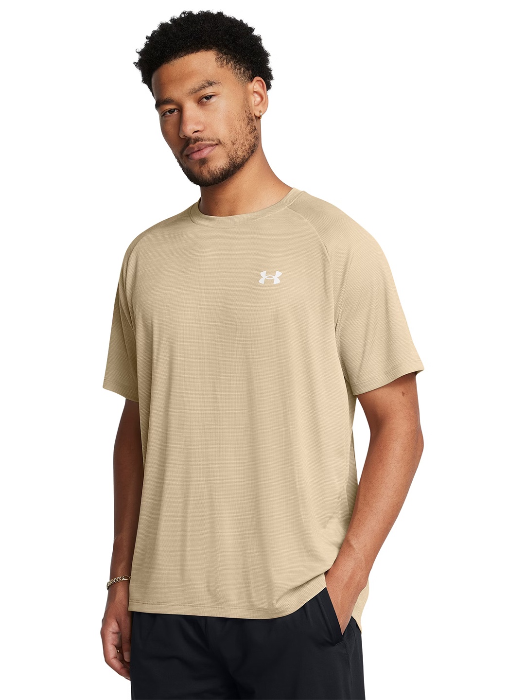 

UNDER ARMOUR Tech Textured Training T-shirt, Brown