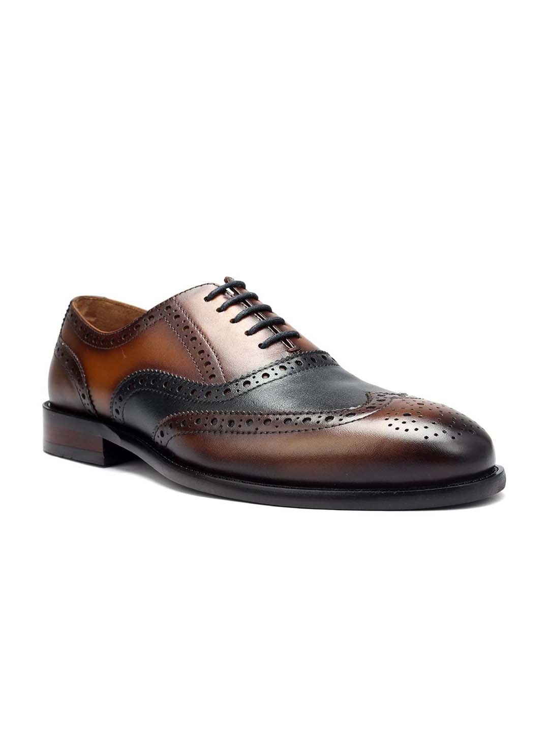 

ROSSO BRUNELLO Men Leather Formal Brogues, Tan