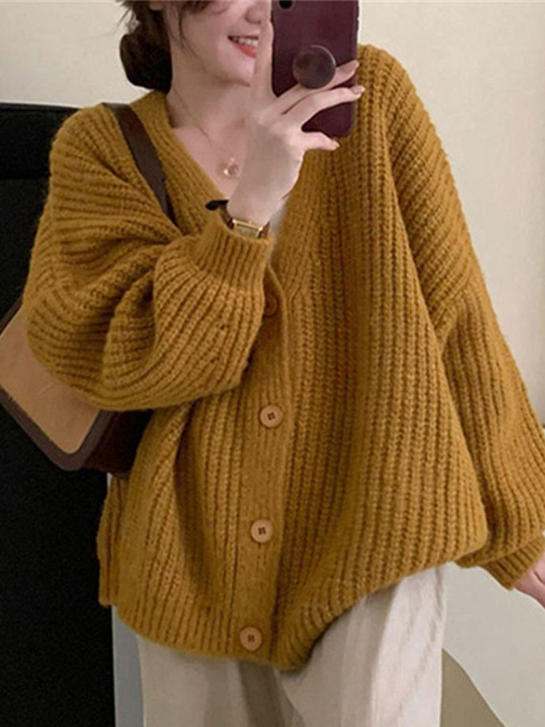 

LULU & SKY Women Ribbed Cardigan Sweater, Yellow
