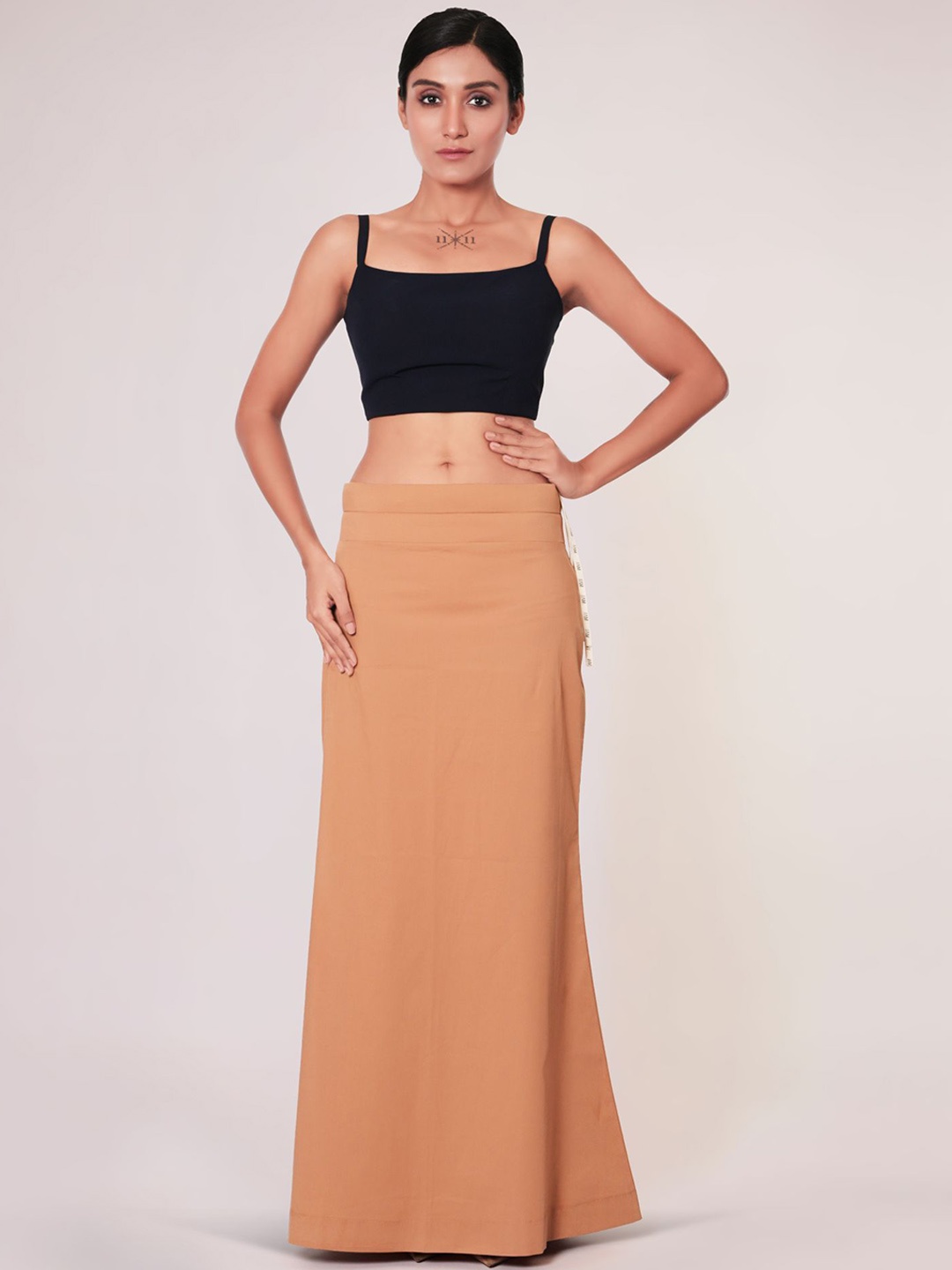 

I AM BY DOLLY JAIN D'Coat Simple With Extender Pettocoat Saree Shapewear, Nude