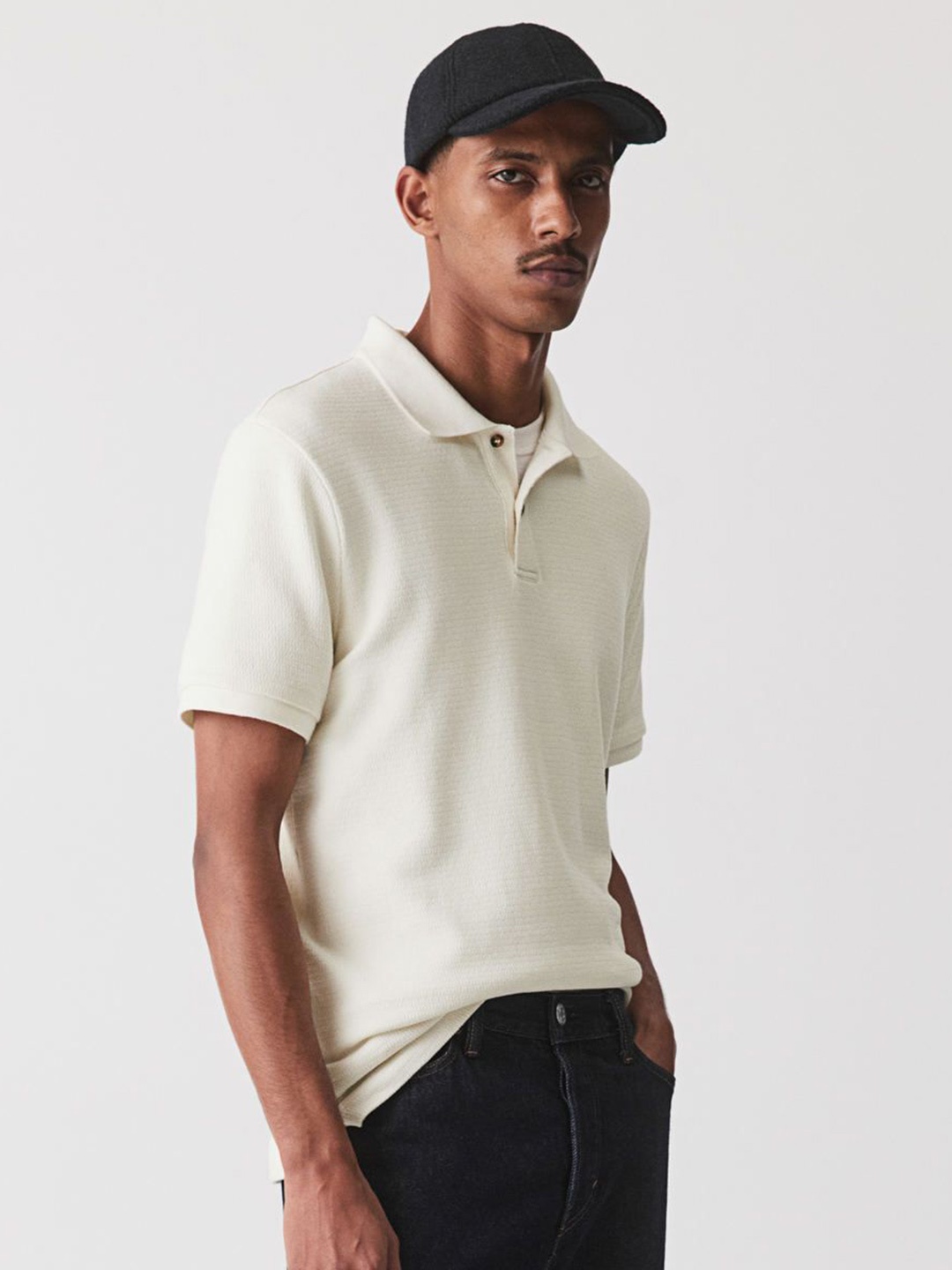 

H&M Slim Fit Polo Shirt, White