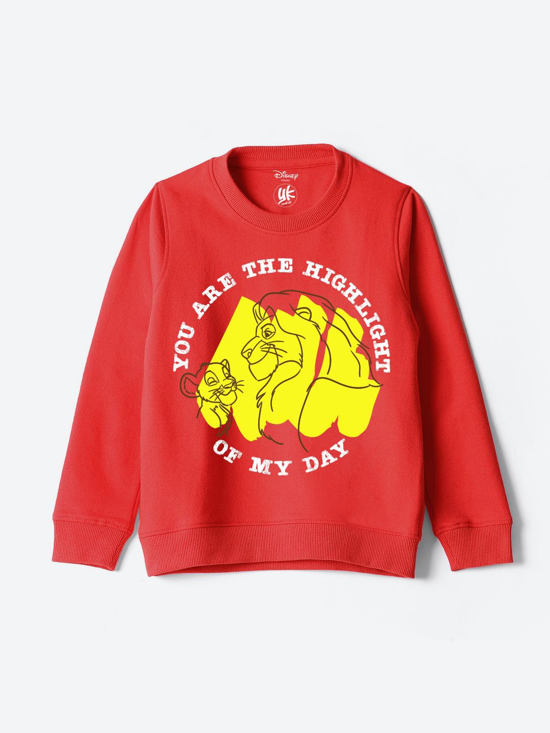 

YK Disney Boys Lion King Printed Sweatshirt, Red