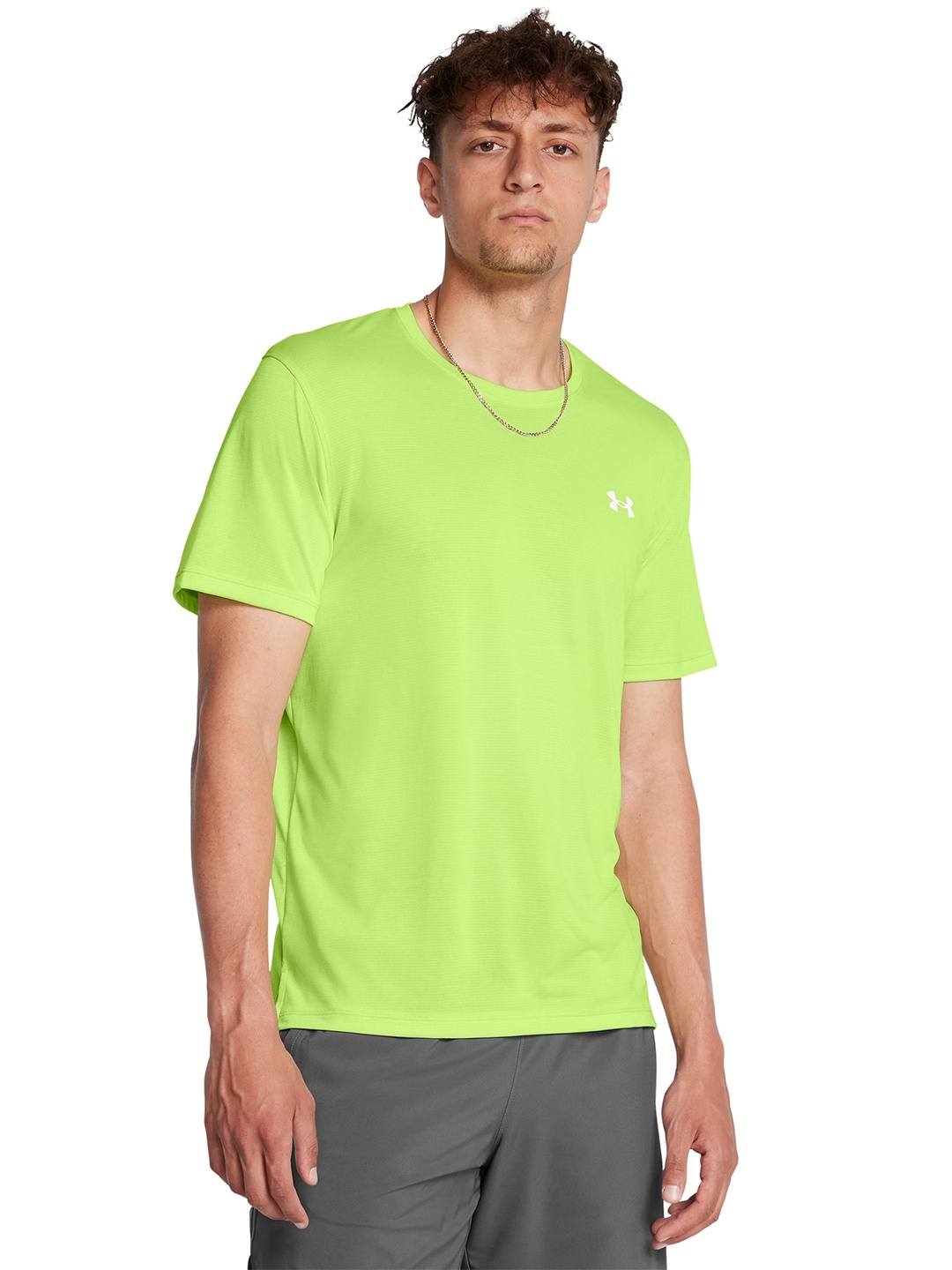 

UNDER ARMOUR Running Launch Short Sleeve Slim Fit T-shirt, Green