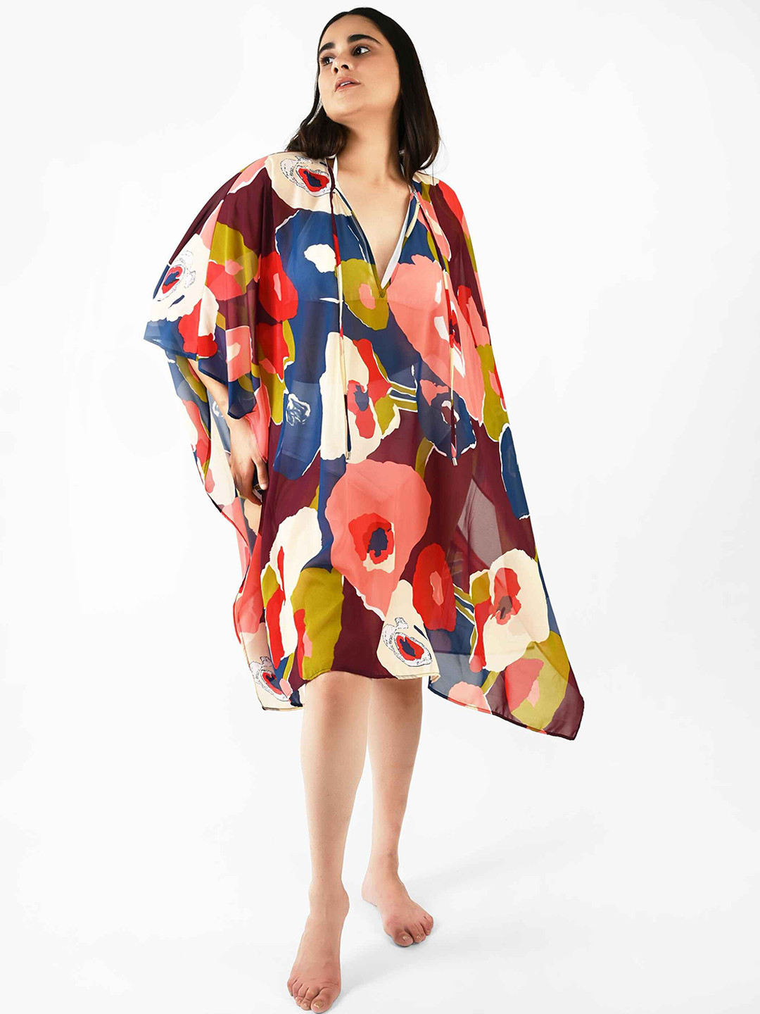 

Blissence Printed Cover Up Top, Blue