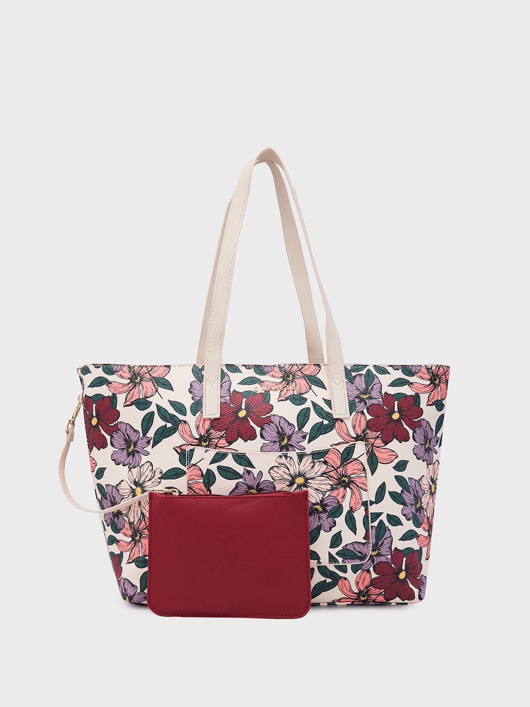 

Caprese Printed PU Shopper Shoulder Bag, Beige
