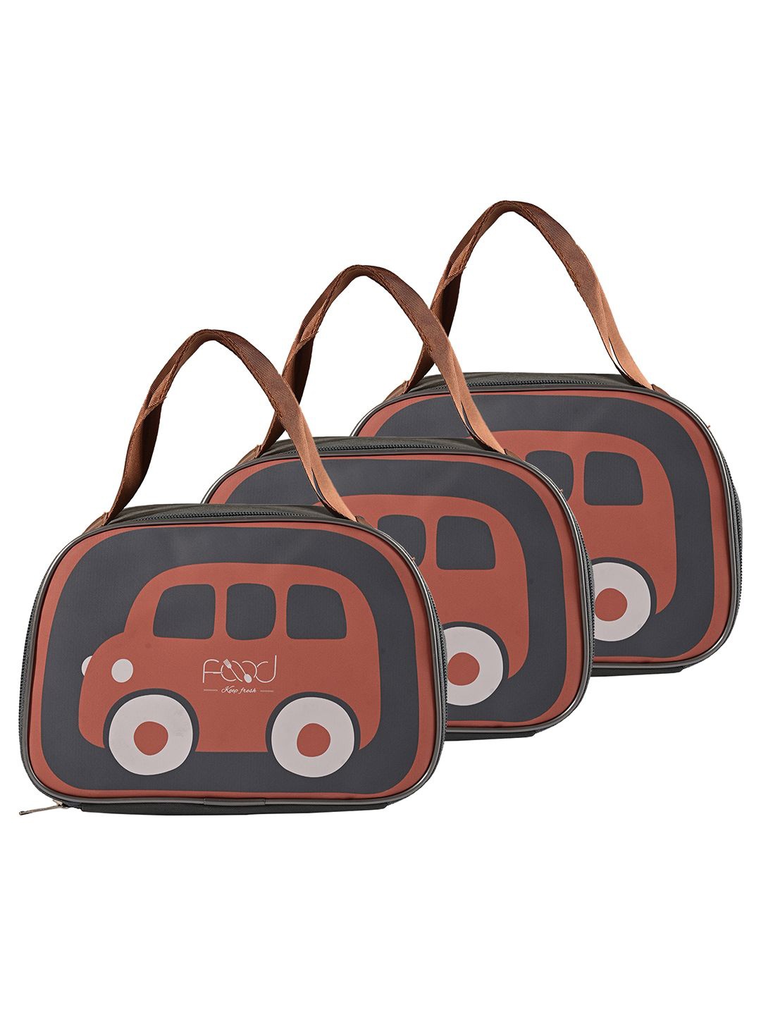 

Kuber Industries Set of 3 Other Printed Lunch bags Travel Accessory, Navy blue