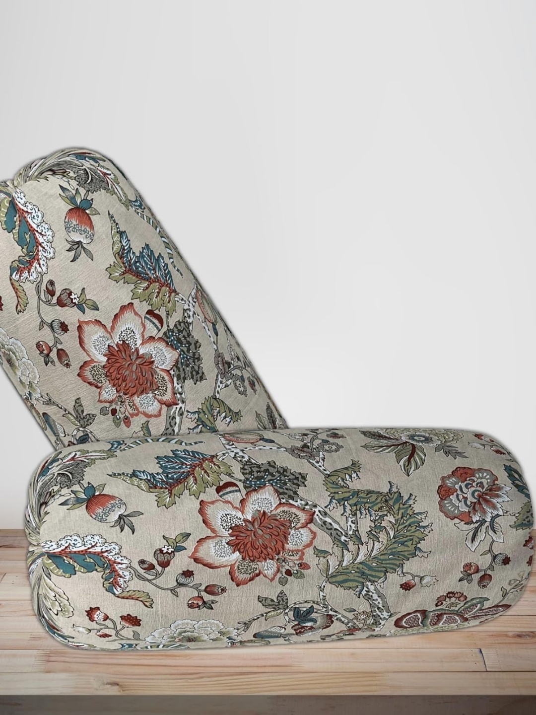 

Trance Home Linen Beige & Green 2 Pieces Printed Pure Cotton 144TC Bolster Covers