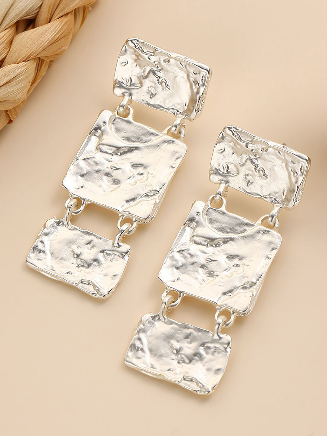 

StyleCast x Revolte Silver-Plated Square Drop Earrings
