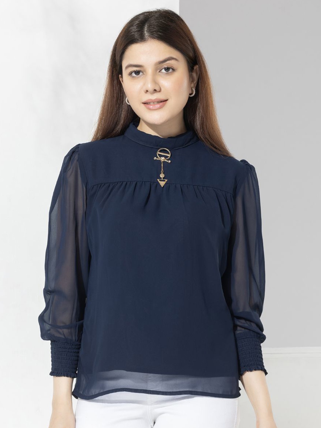 

Aumbe Velvet Top, Blue