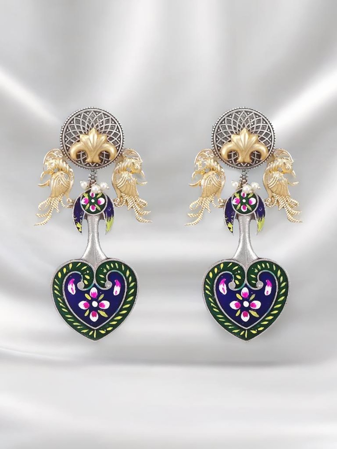 

Yinara Silver Plated Contemporary Drop Earrings