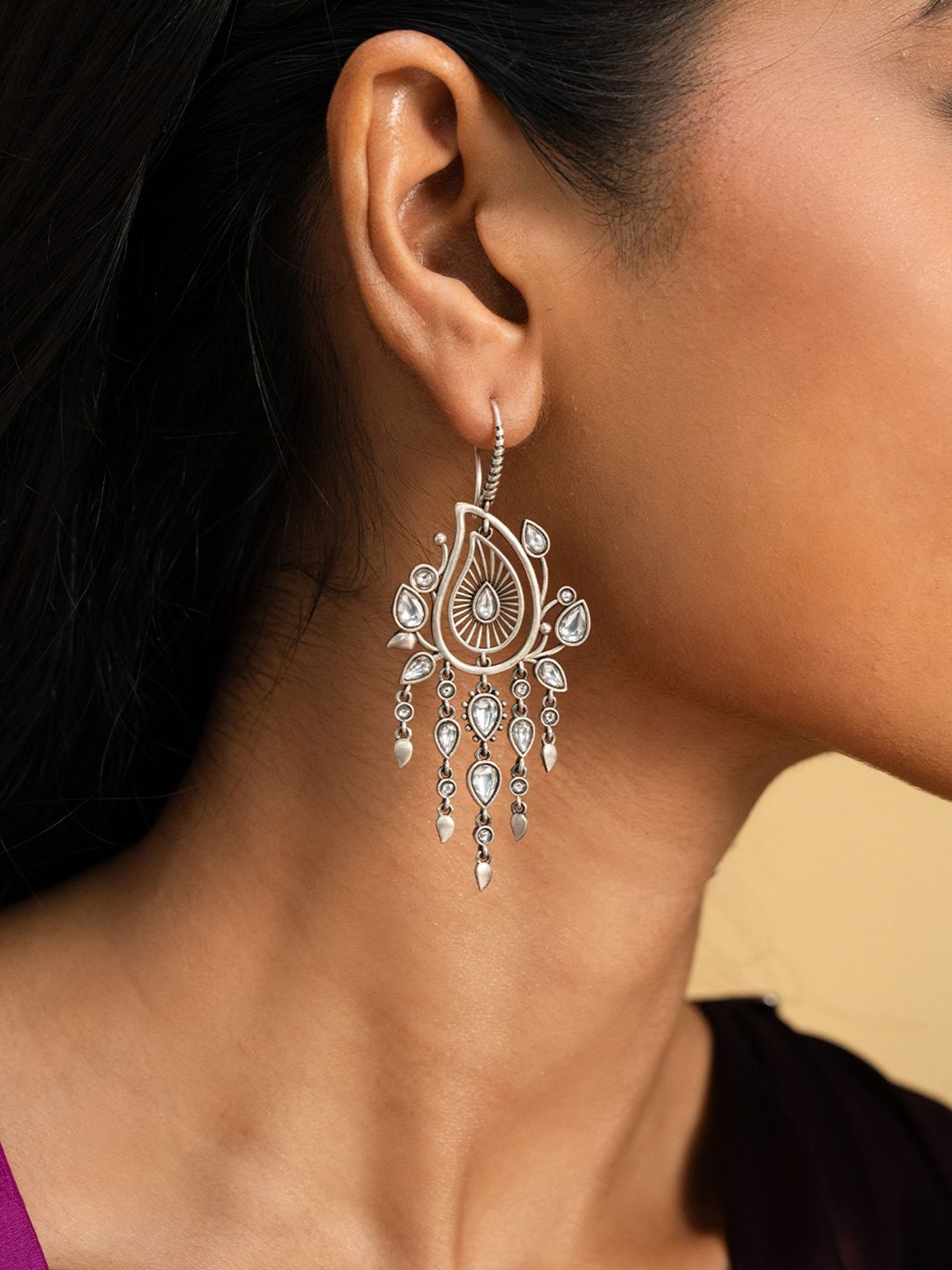 

SHAYA 925 Sterling Silver Contemporary Drop Earrings