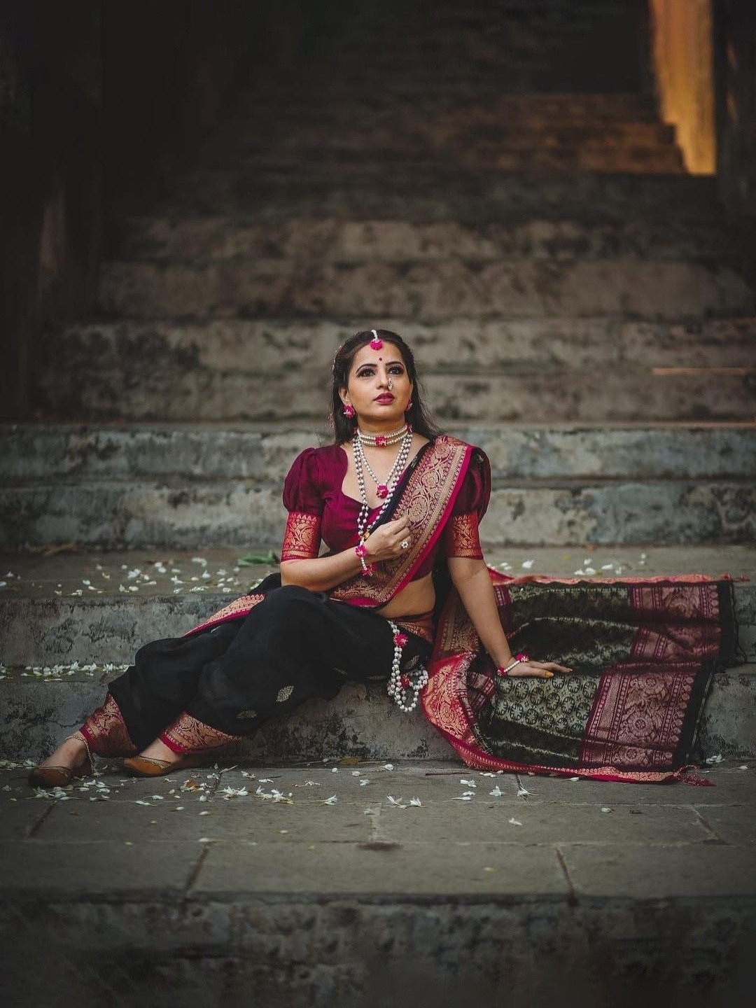 

Visit Wear Woven Design Zari Pure Silk Banarasi Saree, Black