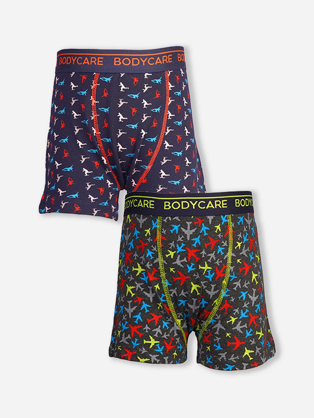 

Bodycare Boys Pack Of 2 Printed Cotton Trunks KGA2083C-PK005, Navy blue