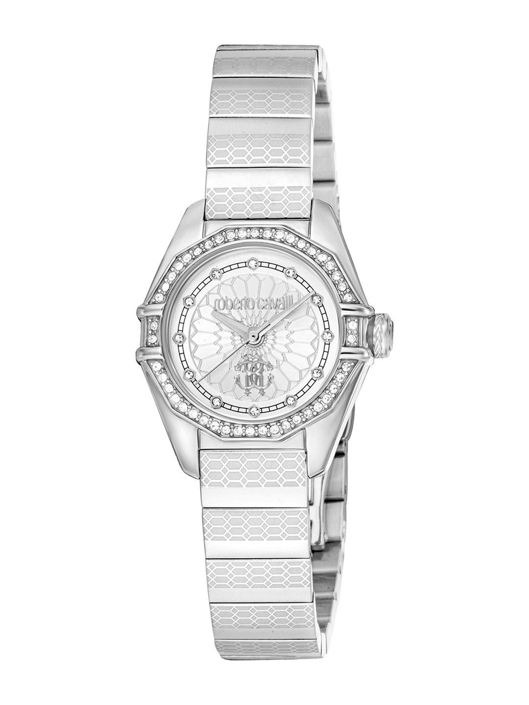 

Roberto Cavalli Women Embellished Dial Analogue Watch RC5L054M0045, Silver