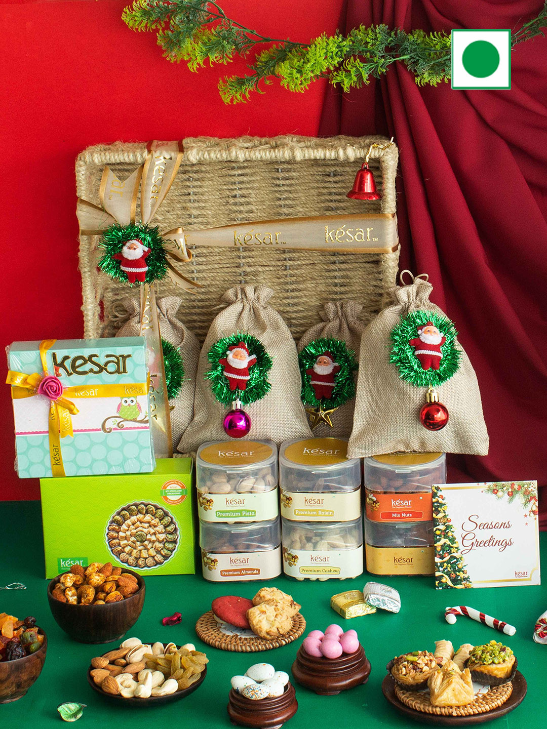 

Kesar Sweets Mega Gift Basket, Red