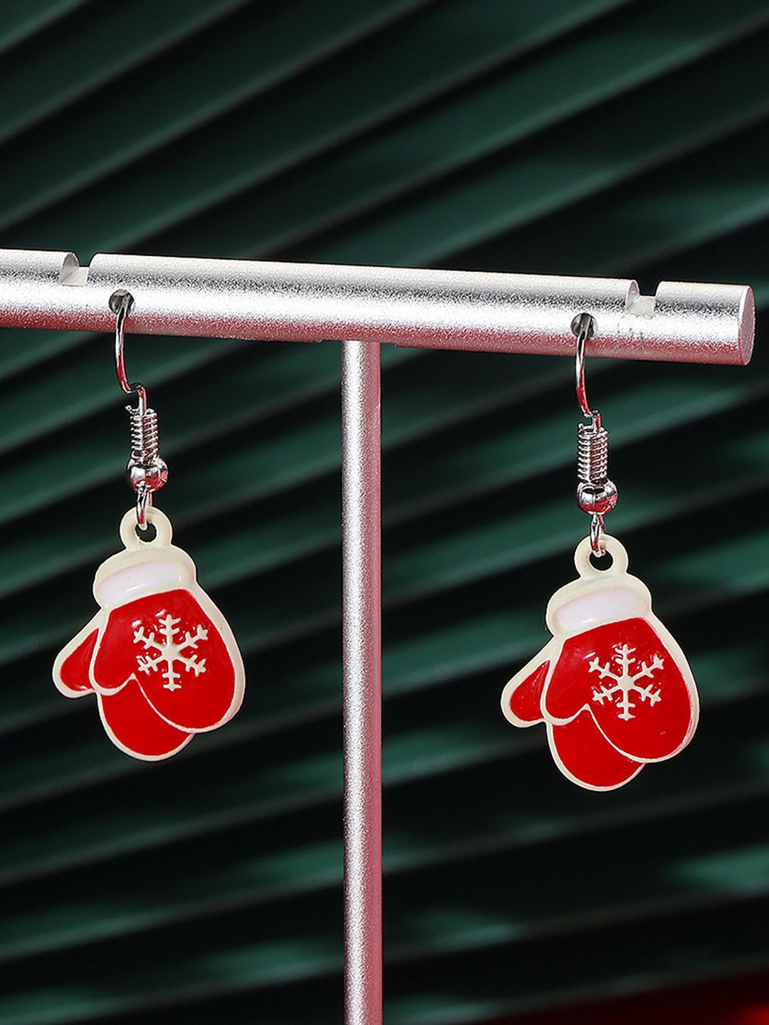 

StyleCast x Revolte Silver-Plated Contemporary Chunky Drop Earrings, Red