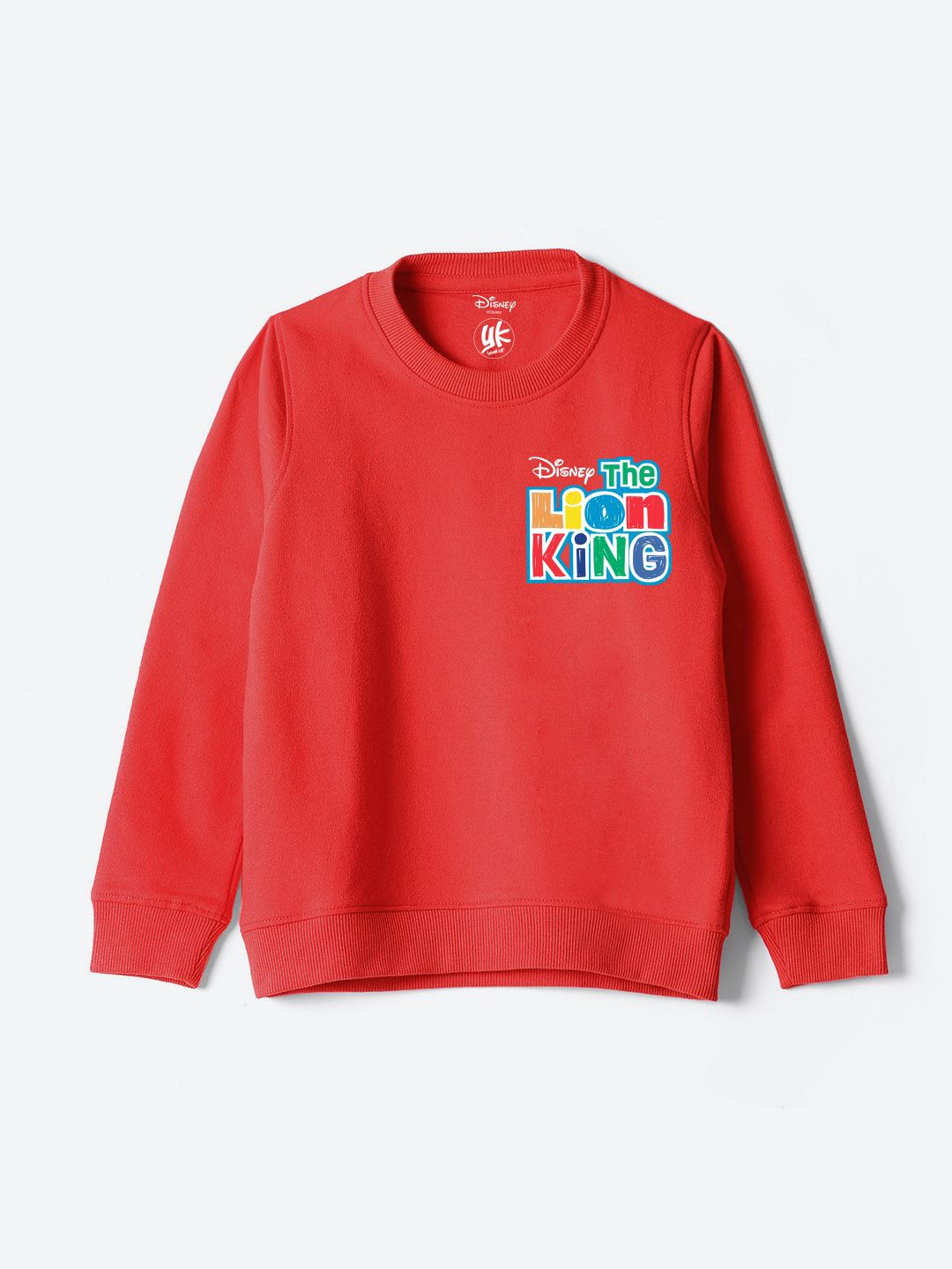 

YK Disney Boys Typography Printed Sweatshirt, Red