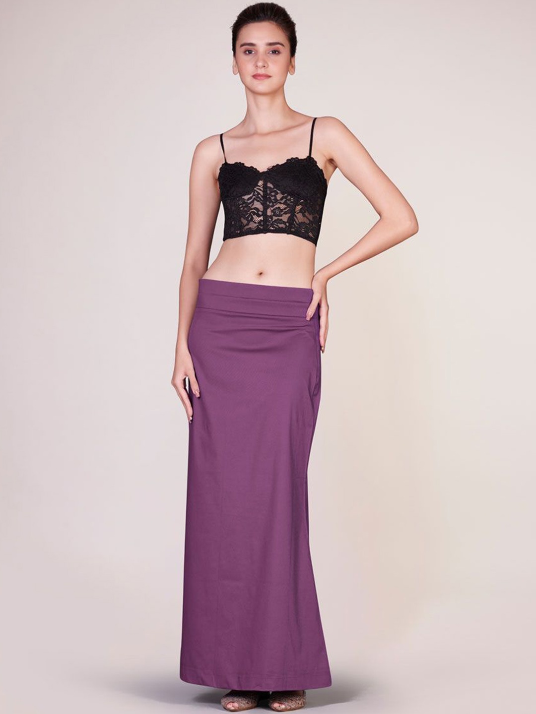 

I AM BY DOLLY JAIN D'Coat Simple With Extender Pettocoat Saree Shapewear, Lavender