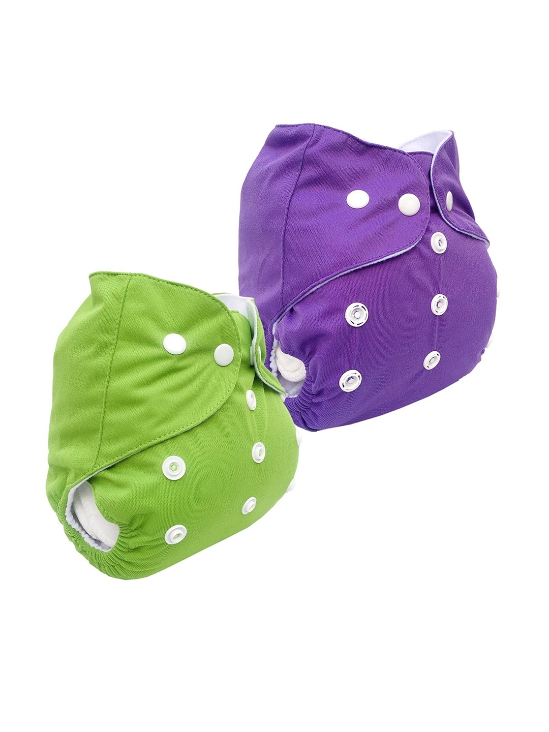 

Kritiu Kids Set Of 2 Reusable Waterproof Cloth Diapers, Purple