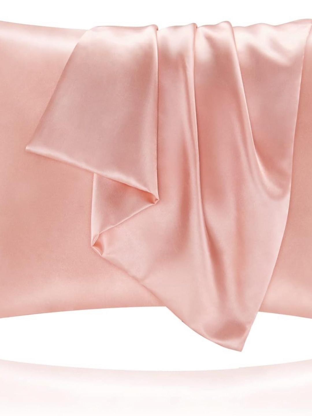 

DEHMAN Pink 2 Pieces Pure Silk Rectangle Pillow Covers