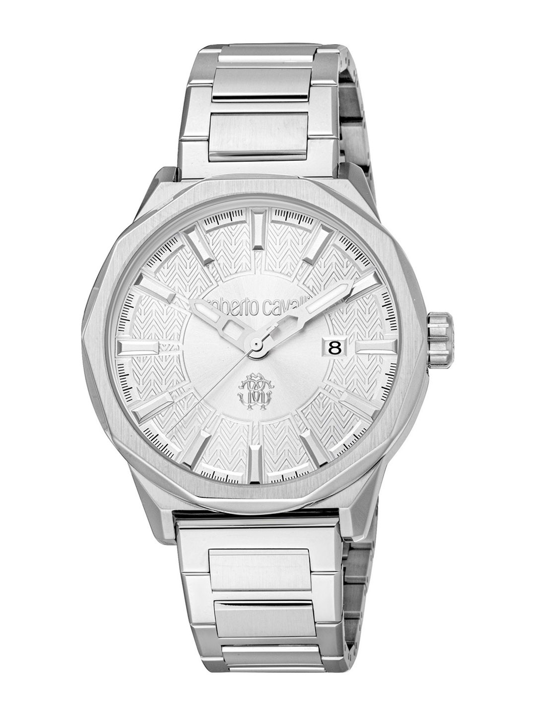 

Roberto Cavalli Men Printed Dial & Stainless Steel Straps Analogue Watch RC5G086M0045, Silver