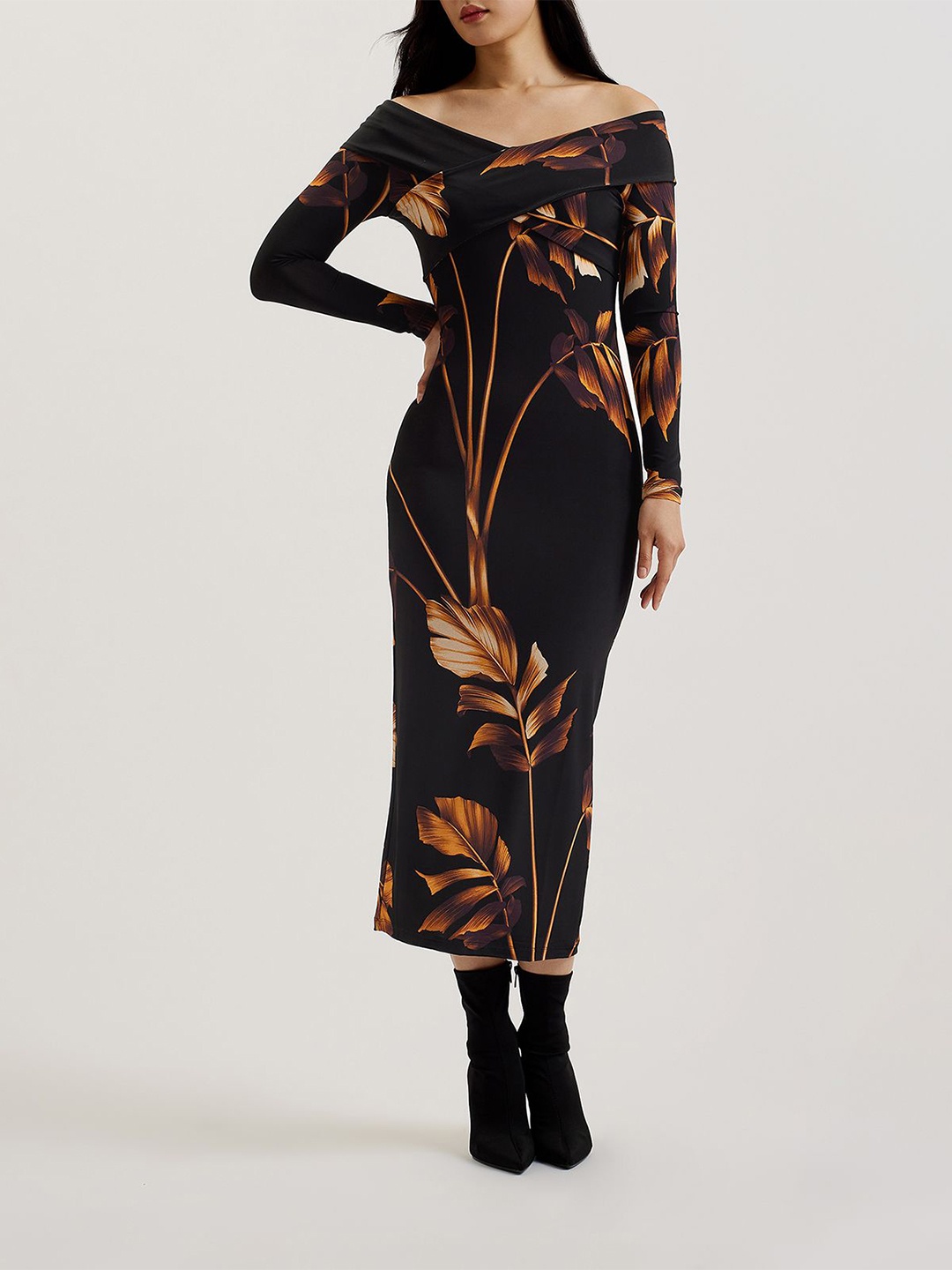 

Ted Baker Women Print Off-Shoulder Bodycon Dress, Black
