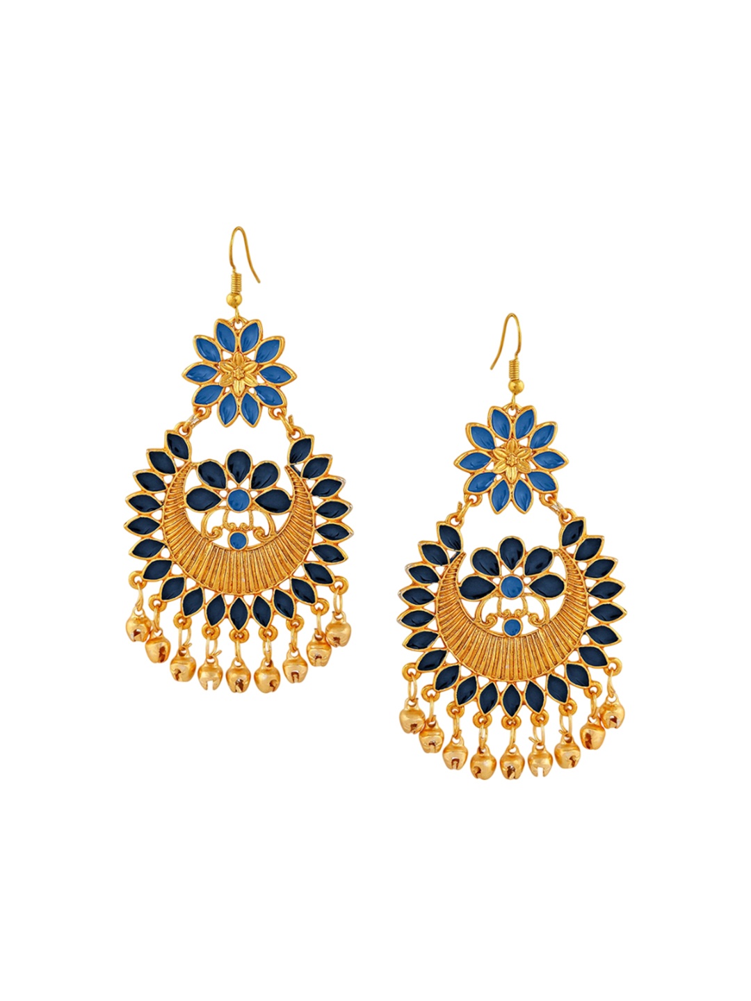 

Stefan Gold-Plated Meenakari Floral Dangler Chandbalis