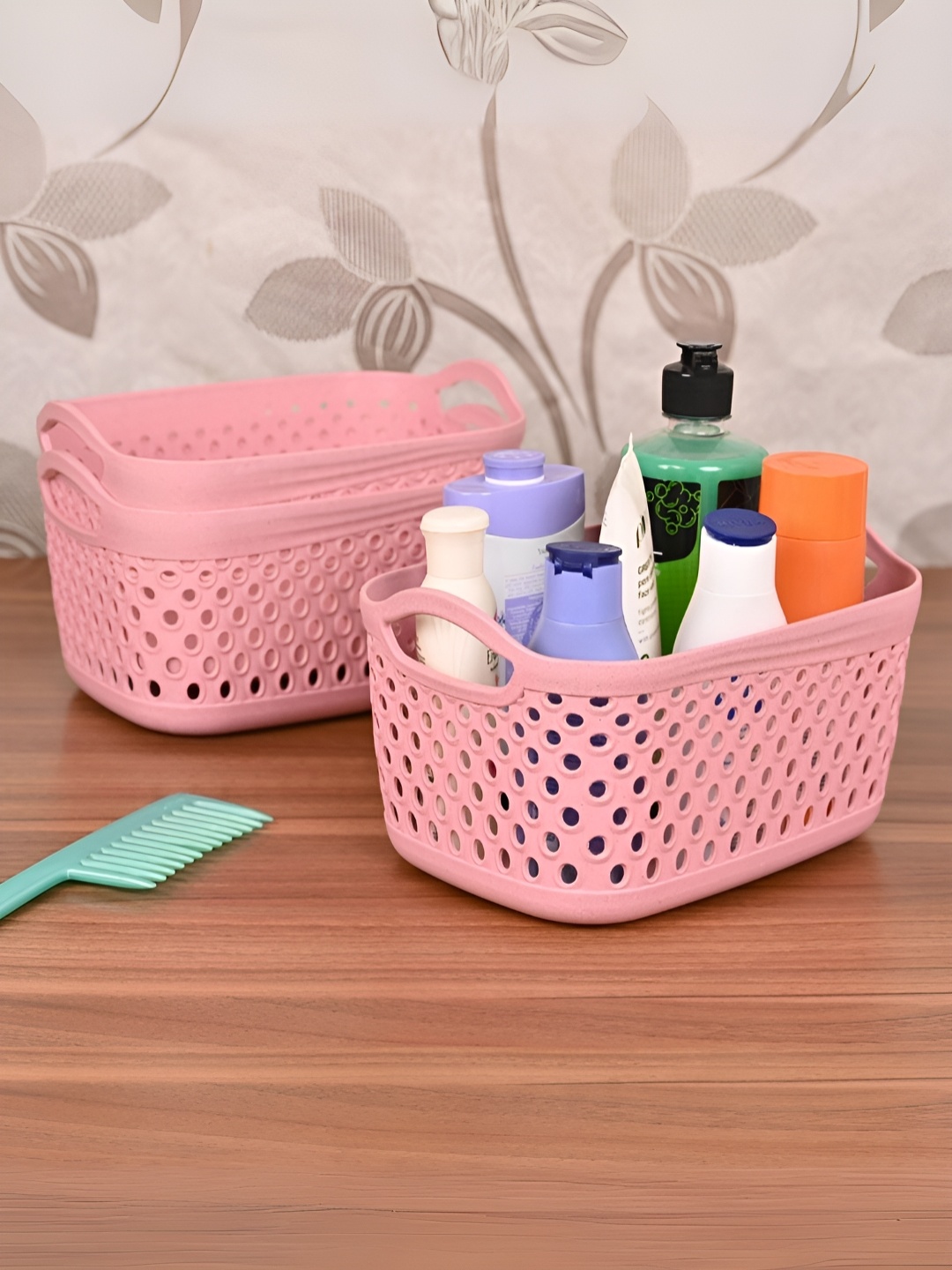 

eha Pink 3 Pieces Water Resistant Baskets