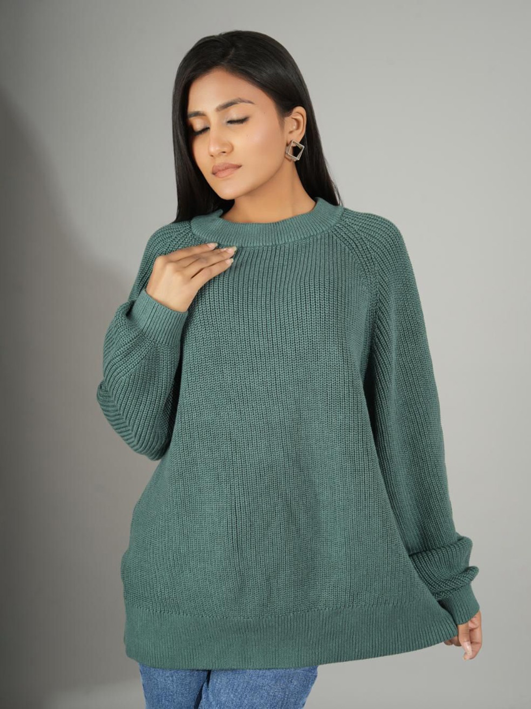 

Stylecast X Kotty Women Round Neck Pullover, Green