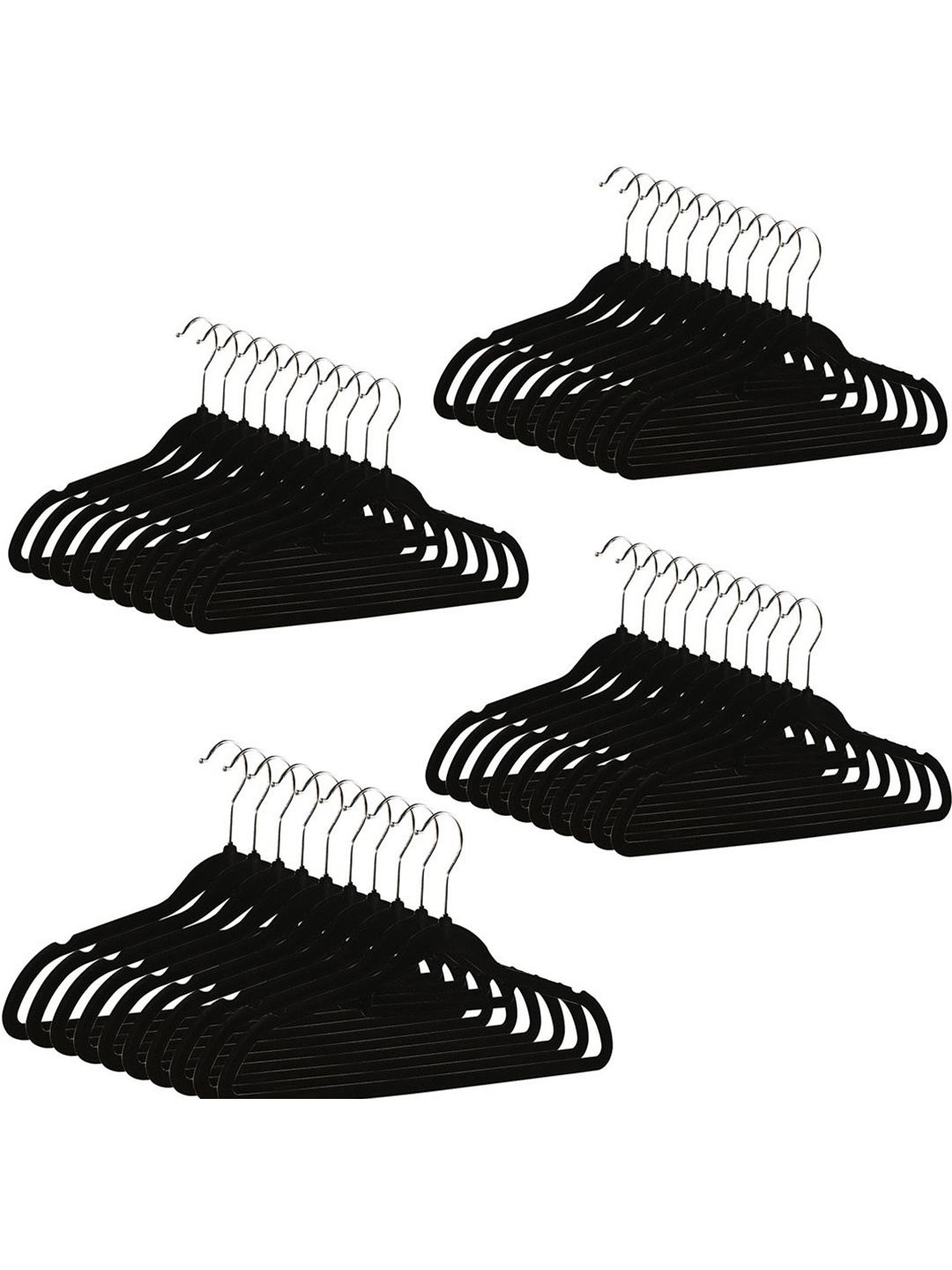 

Kuber Industries Black Set Of 40 Plastic Hanger For Clothes