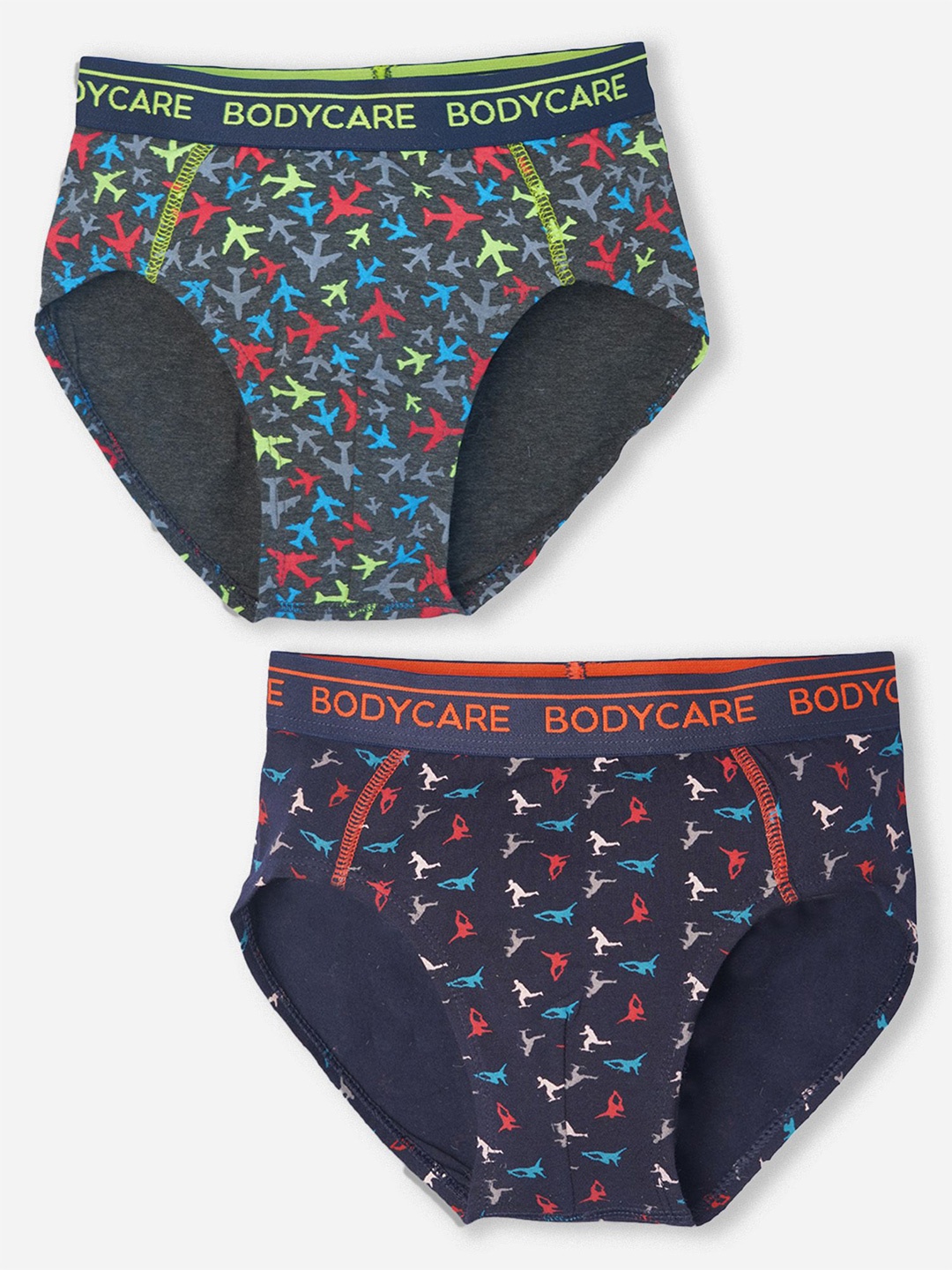 

Bodycare Kids Boys Pack Of 2 Cotton Printed Brief - KGA2082C-PK001, Navy blue