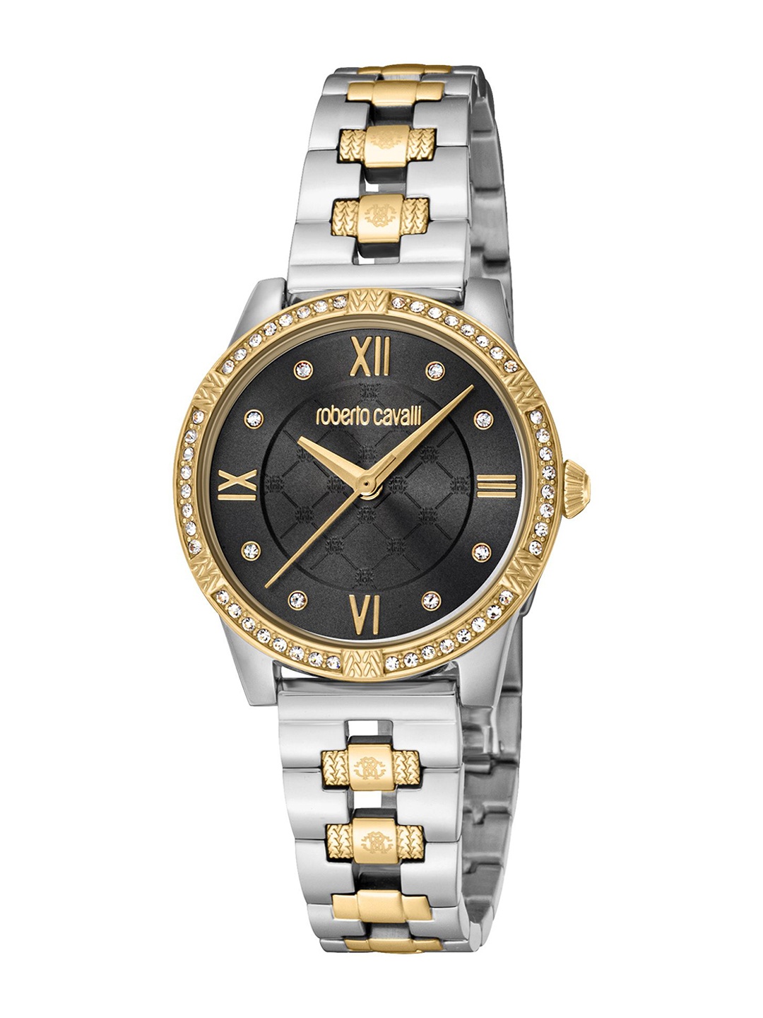 

Roberto Cavalli Women Embellished Dial & Stainless Steel Straps Analogue Watch RC5L032M0095, Multi