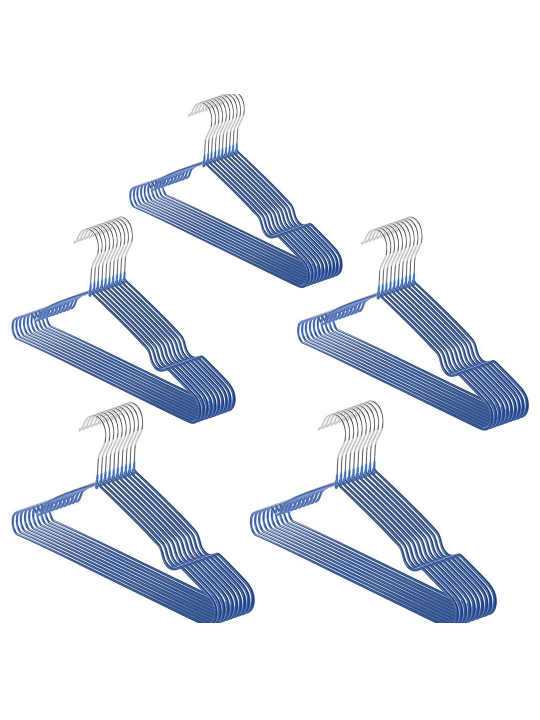 

Kuber Industries 50-Pcs Blue Iron Cloth Hanger