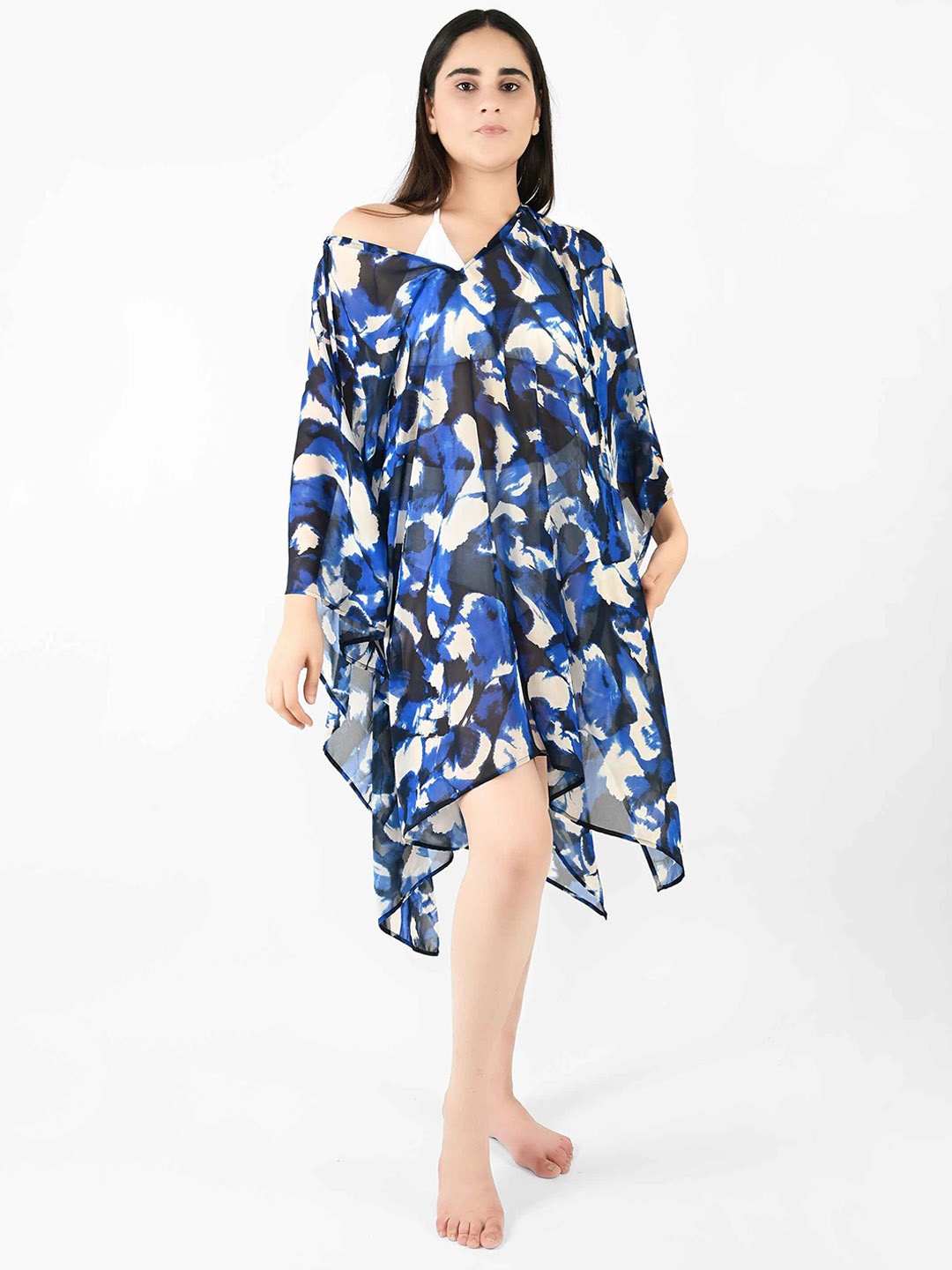 

Blissence Printed Cover Up Top, Blue