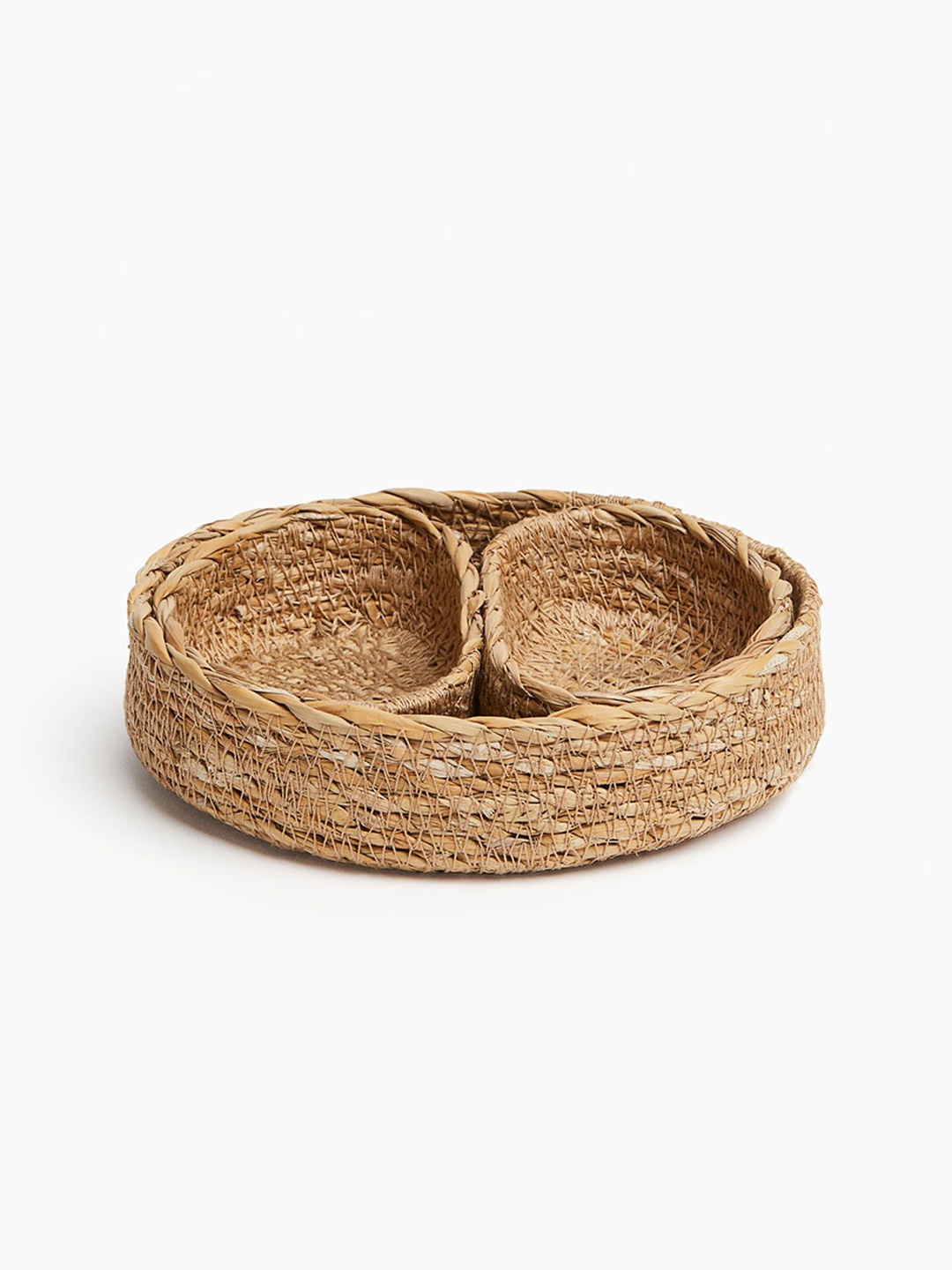 

H&M Beige-Coloured 3-Piece Straw Storage Basket Set