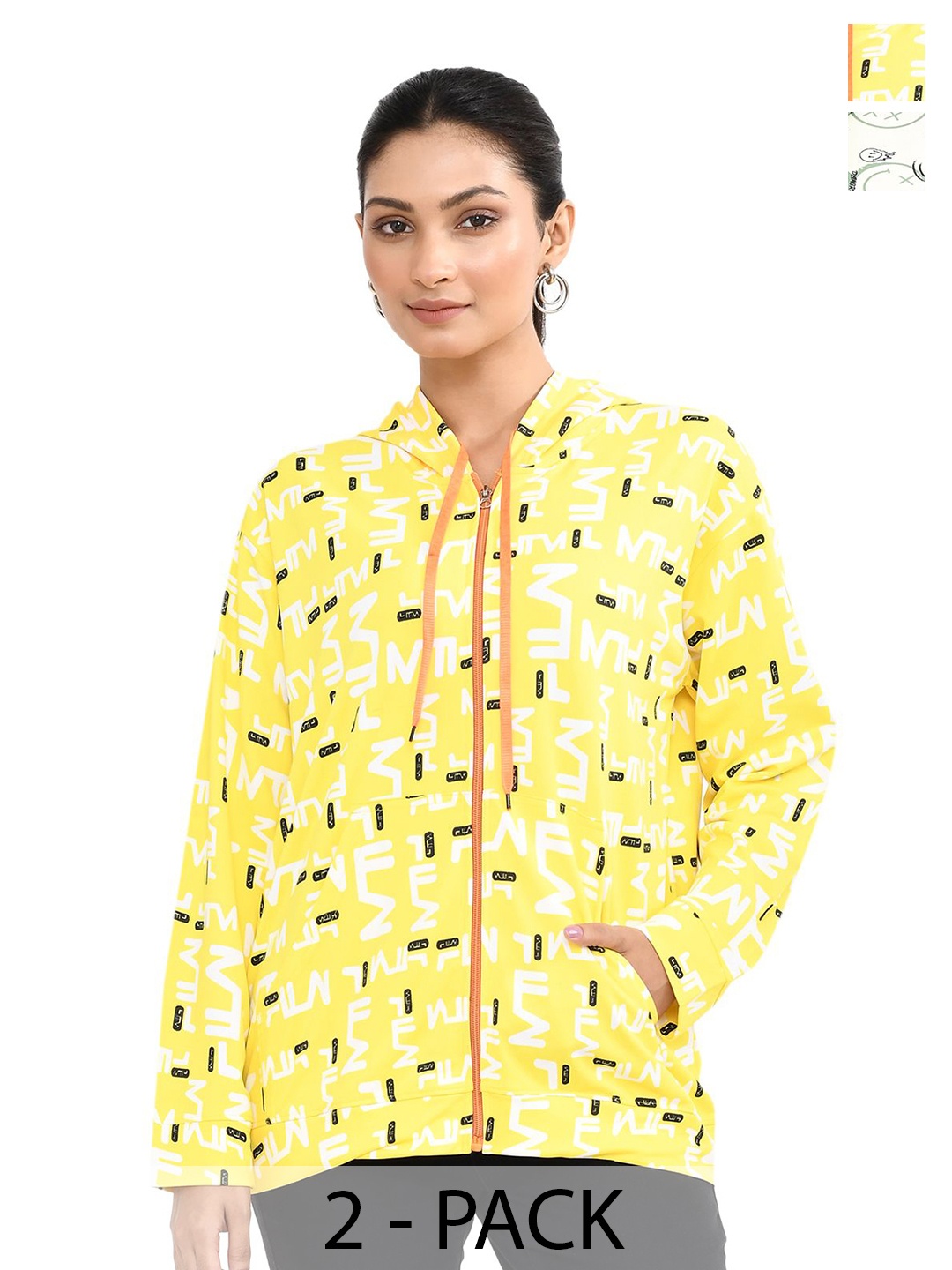 

RAPL Women Printed Hooded Sweatshirt, Multi