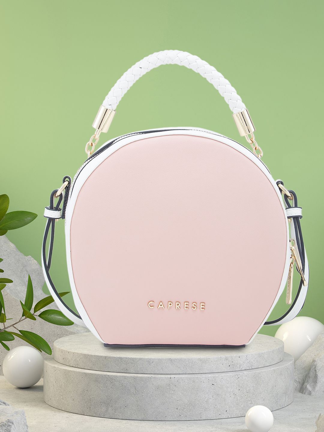 

Caprese PU Bowling Sling Bag, White