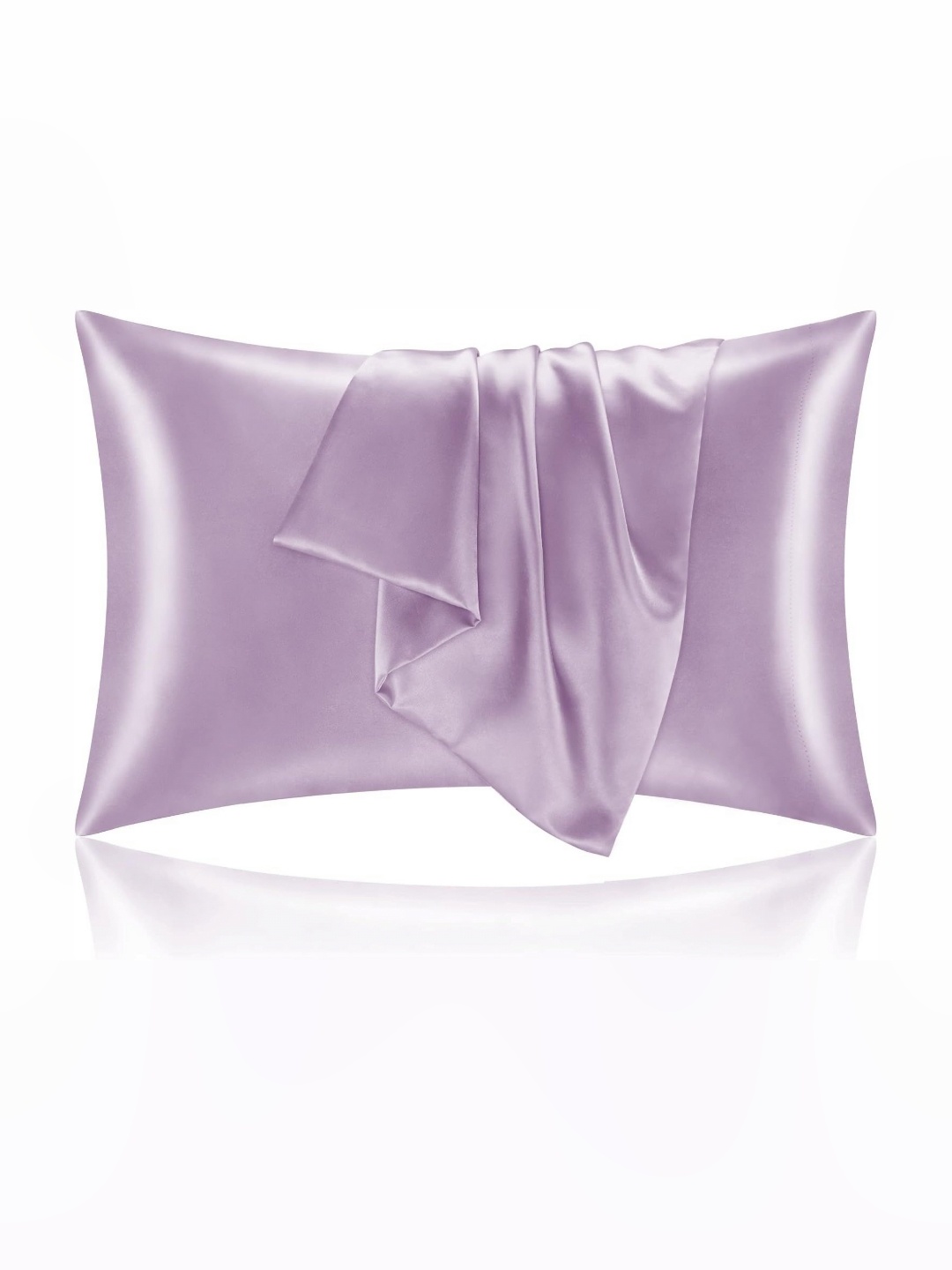 

DEHMAN Lavender Coloured 2 Pieces Pure Silk Rectangle Pillow Covers