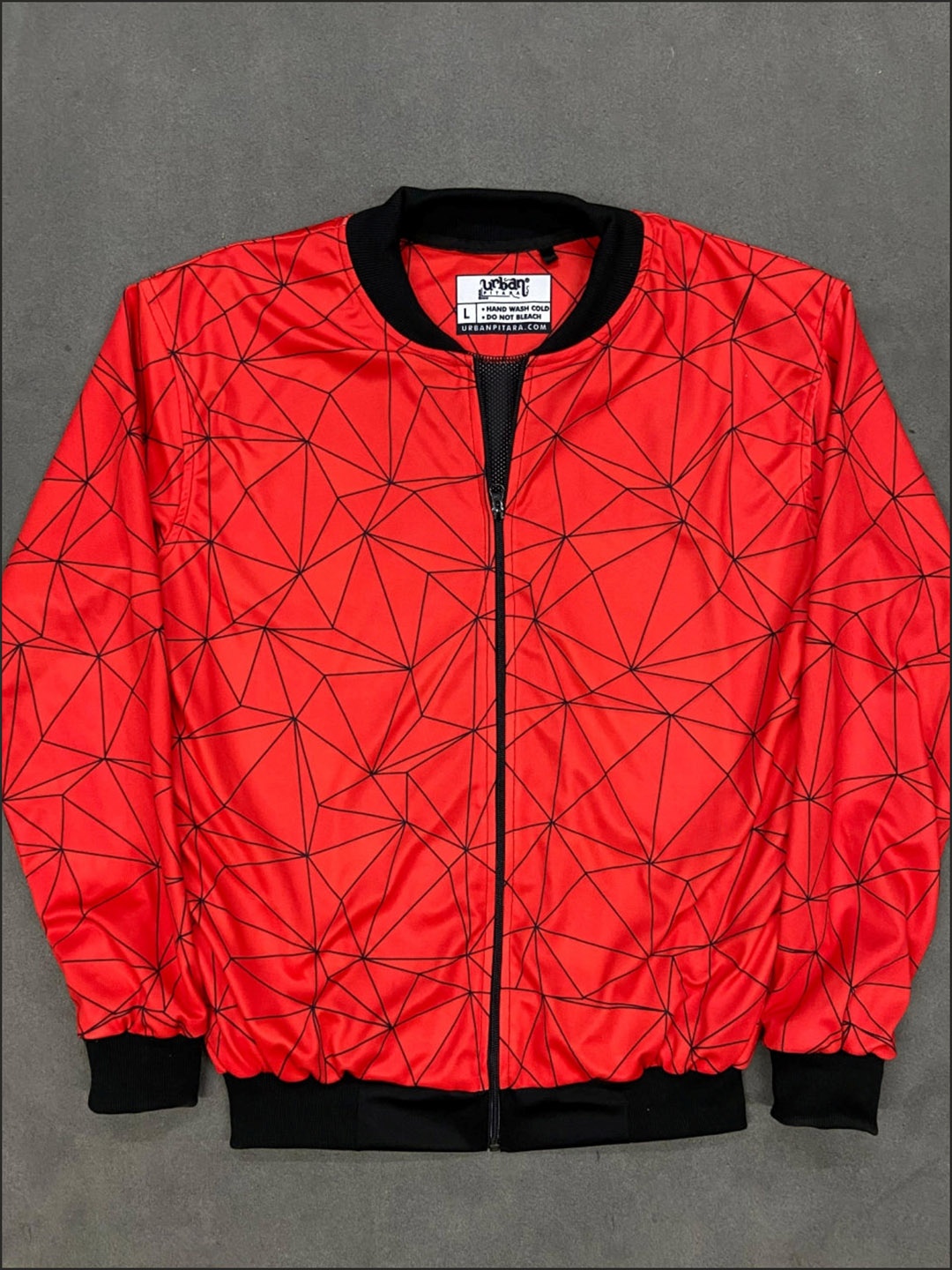

URBAN PITARA Men Lightweight Outdoor Bomber Jacket, Red