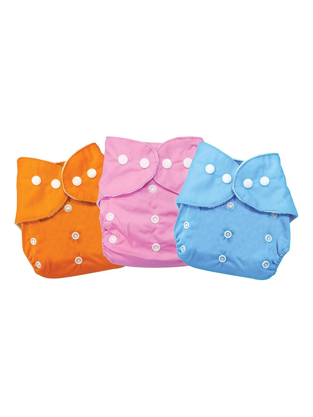 

Kritiu Kids Set Of 3 Reusable Waterproof Cloth Diaper, Blue