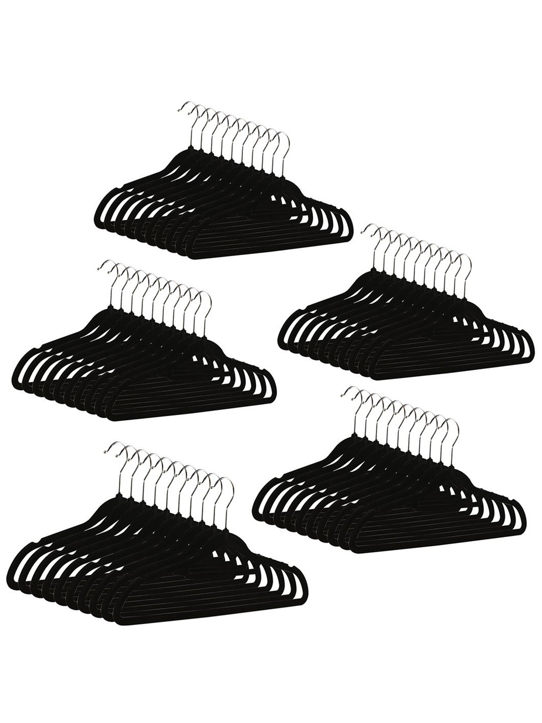 

Kuber Industries 50-Pcs Black Cloth Hanger