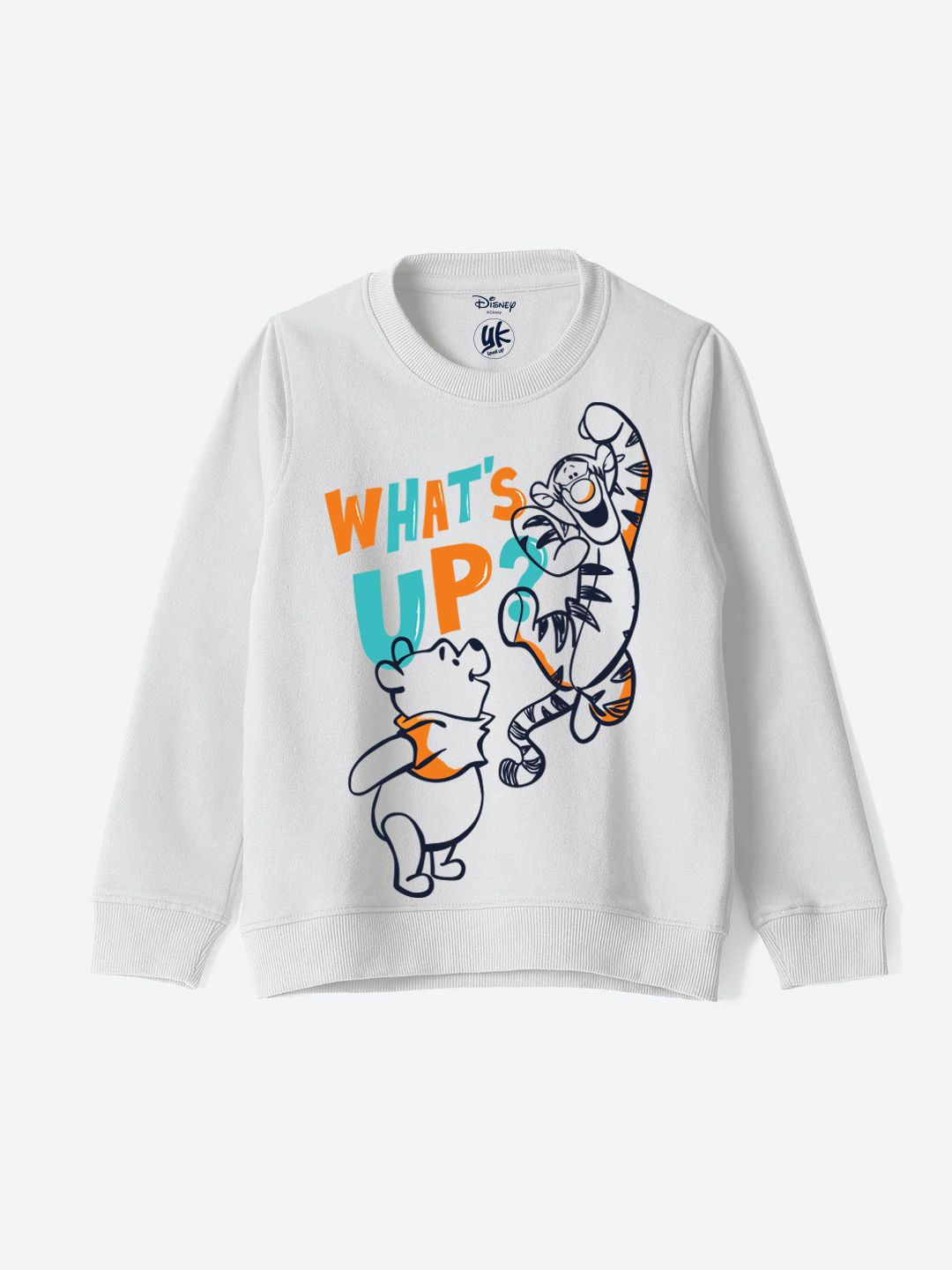 

YK Disney Boys Cotton Printed Sweatshirt, White