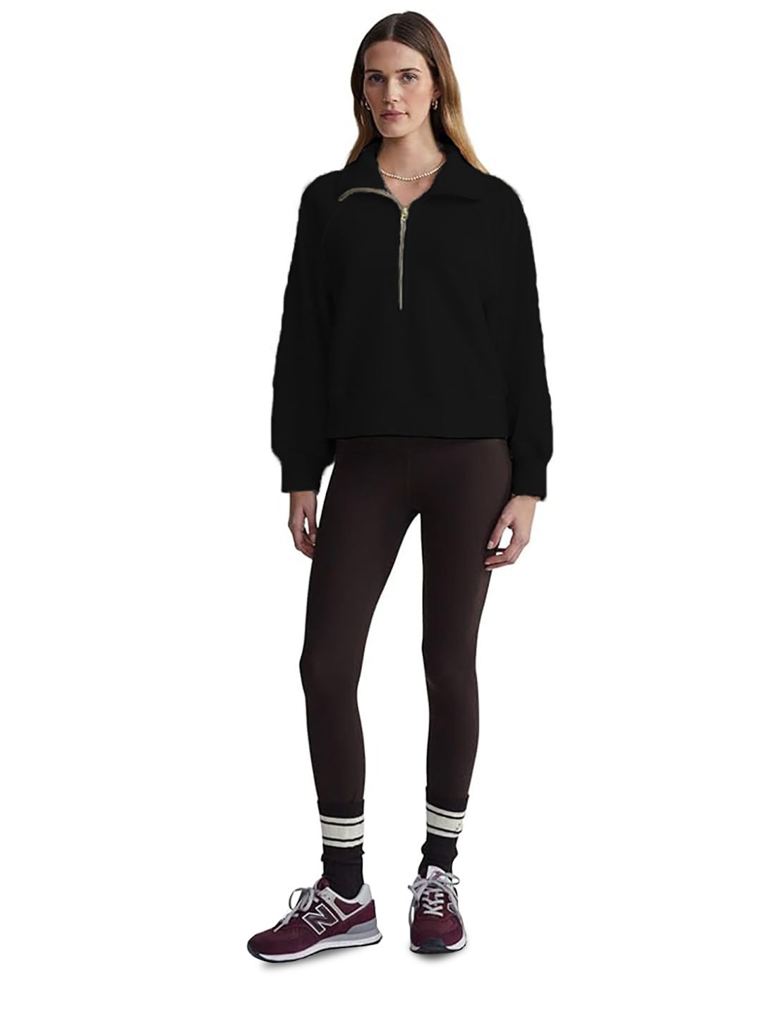 

Stylecast X Kotty Women High Neck Pullover Sweatshirt, Black