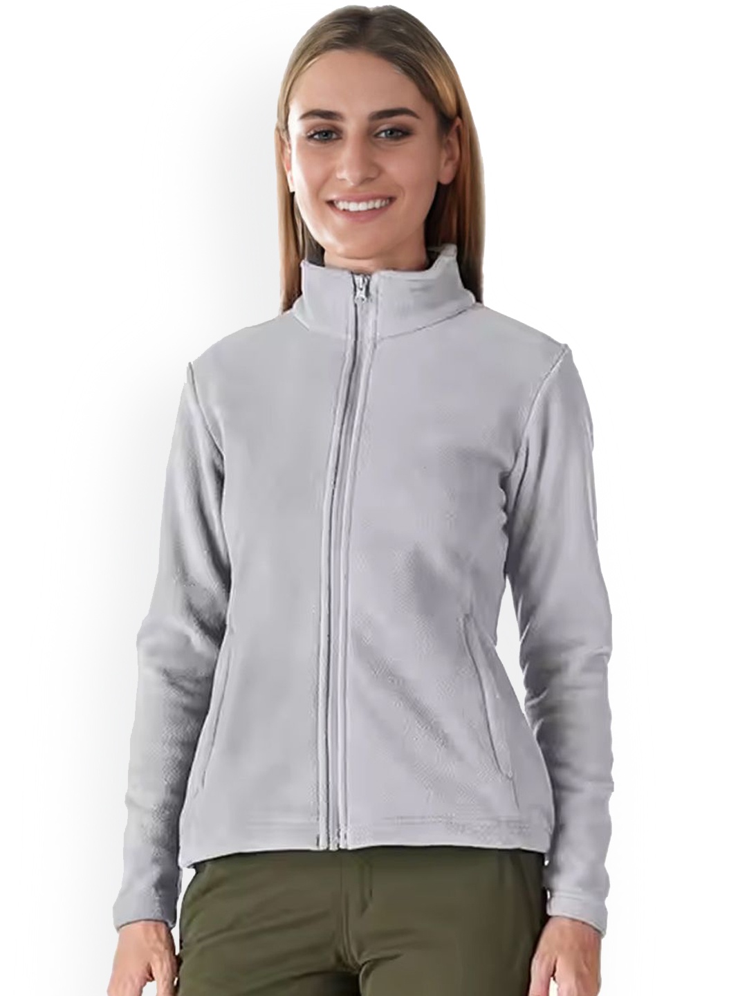 

StyleCast Women Solid Mock Collar Bomber Jacket, Grey