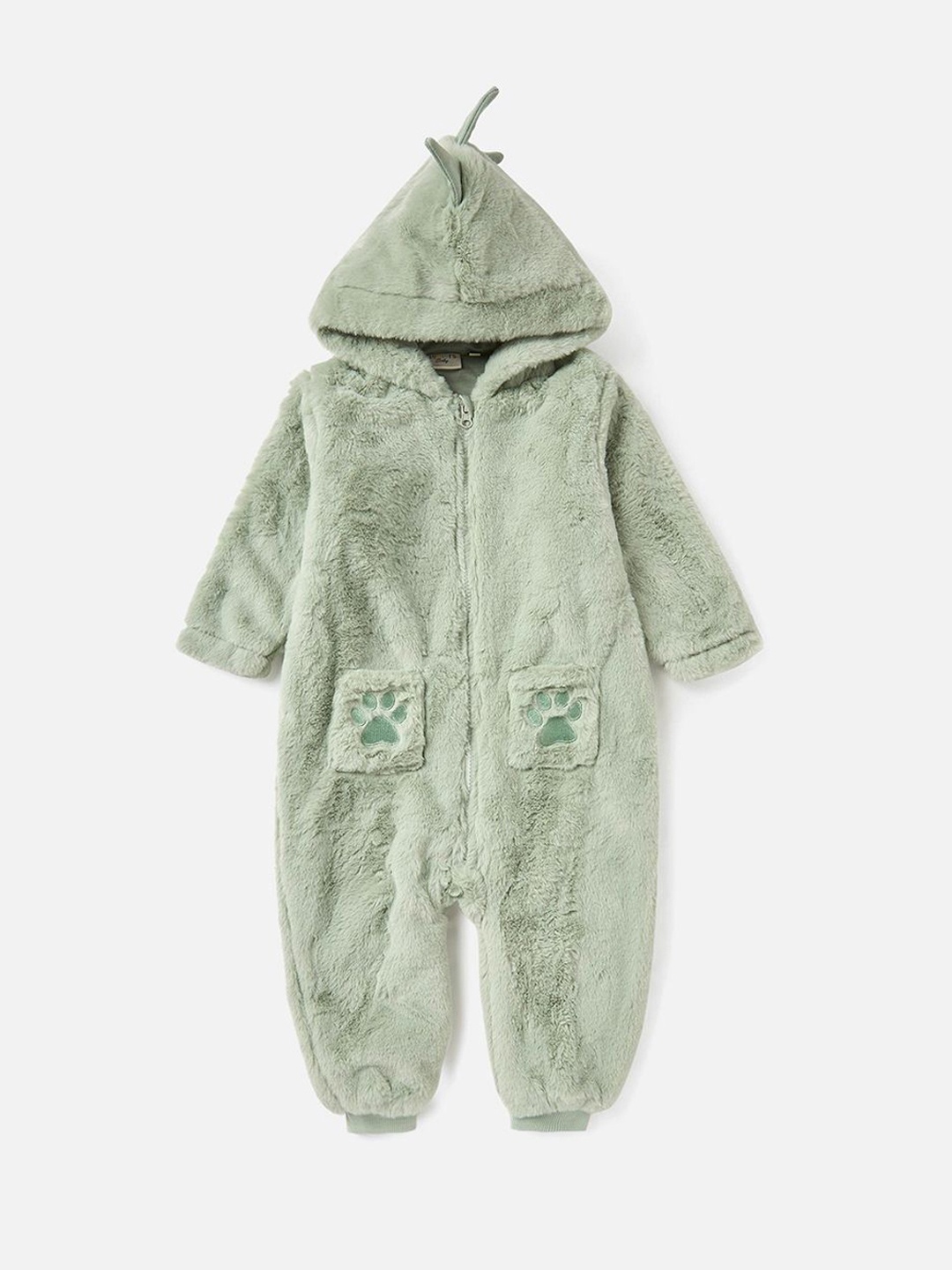 

Juniors by Babyshop Infant Boys Hooded Rompers, Green