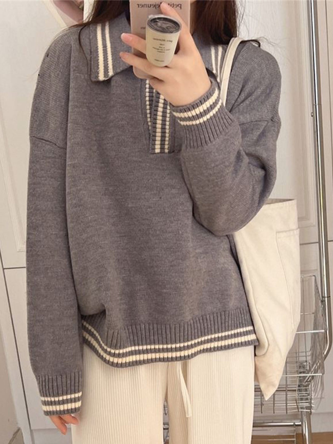 

LULU & SKY Women Pullover Sweater, Grey