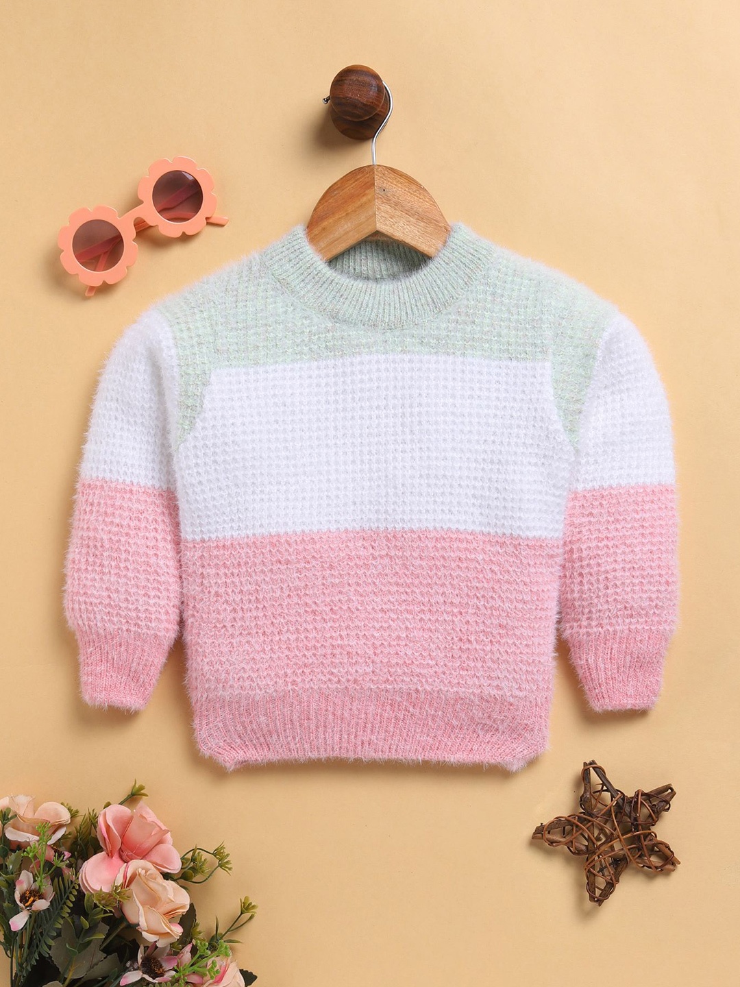 

Toonyport Kids Colourblocked Woollen Pullover, White