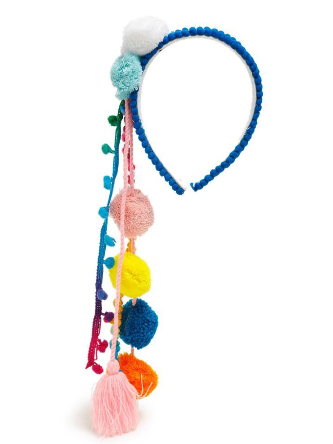 

Tipy Tipy Tap Women Pom Pom Tassel Hairband, Blue
