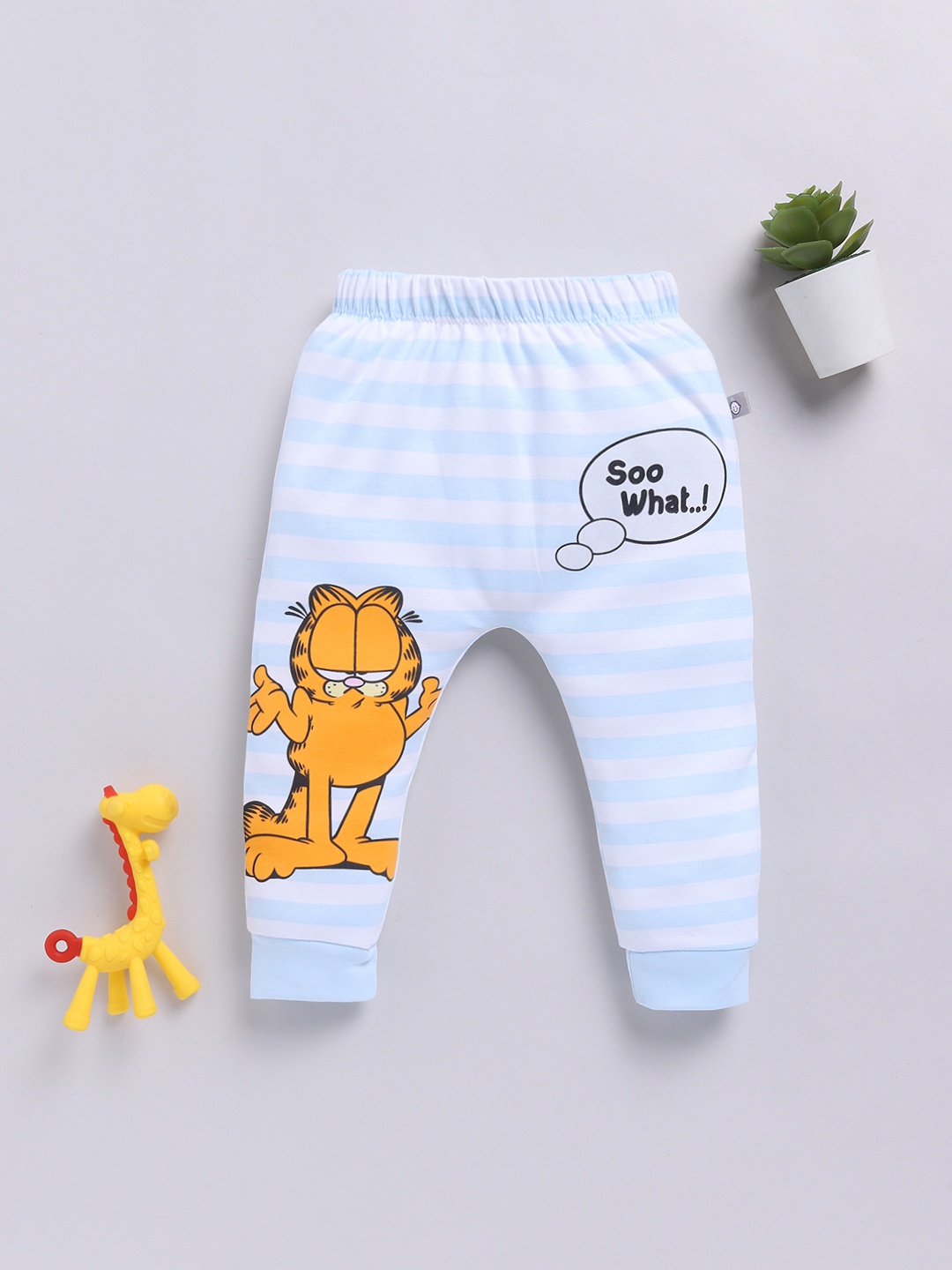 

YK X Tinyo Infant Girls Garfield Printed Pure Cotton Diaper Pants, Blue