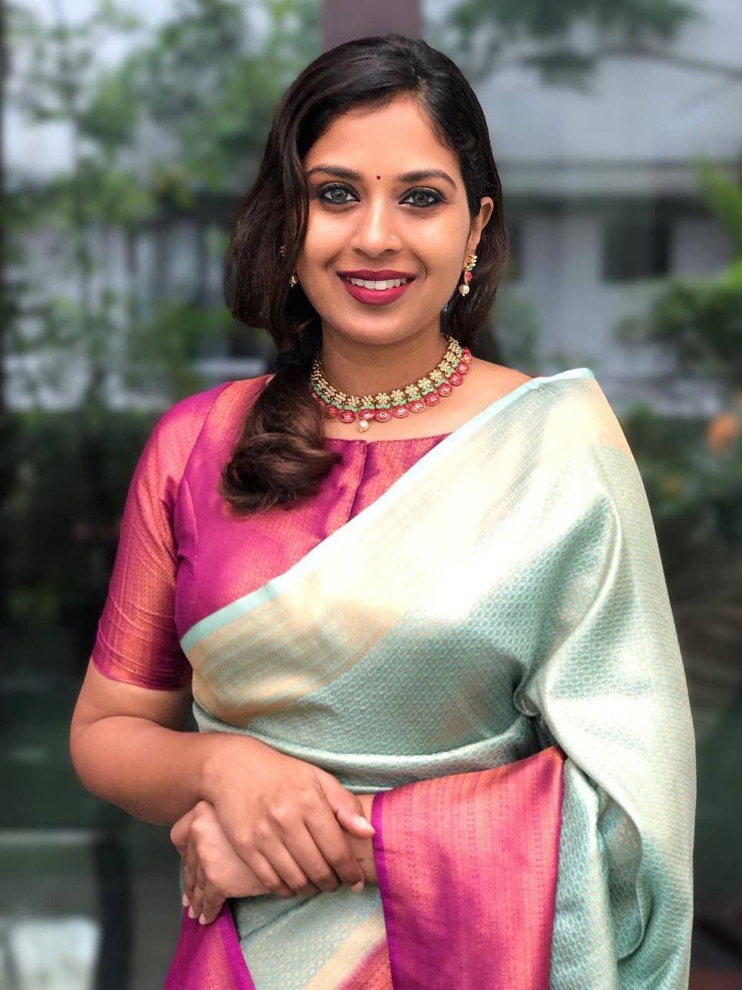 

Visit Wear Woven Design Zari Pure Silk Banarasi Saree, Green